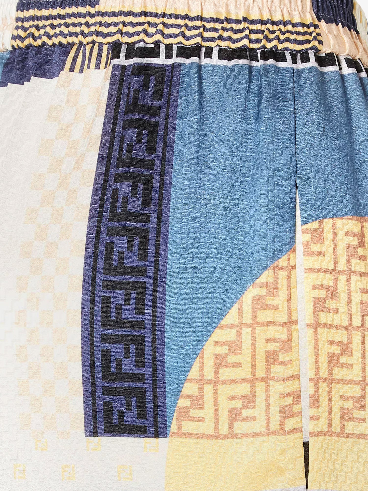 Fendi Patchwork Silk Trousers - Image 5