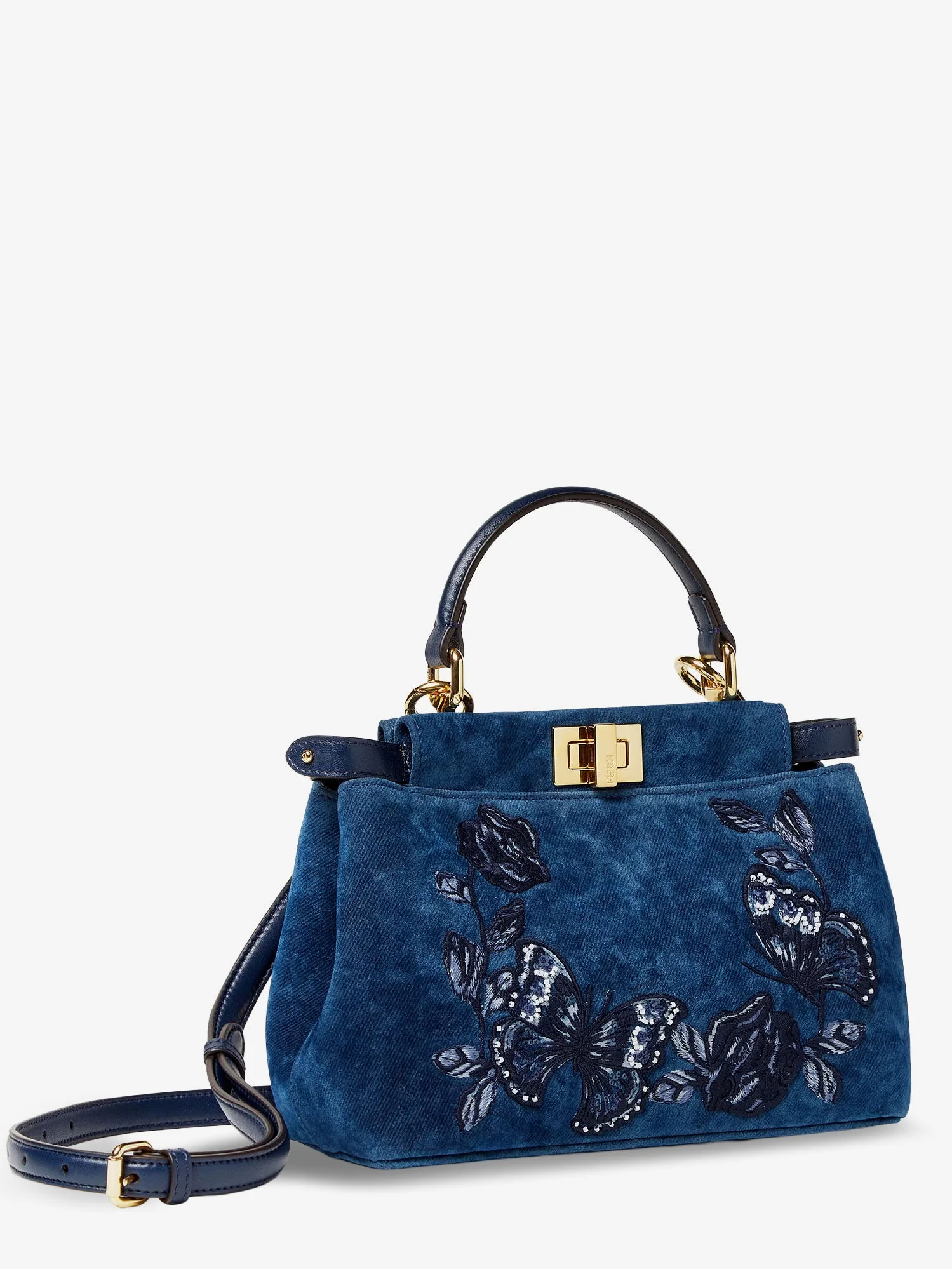 Fendi Peekaboo Mini Leather Crossbody Bag - Image 13