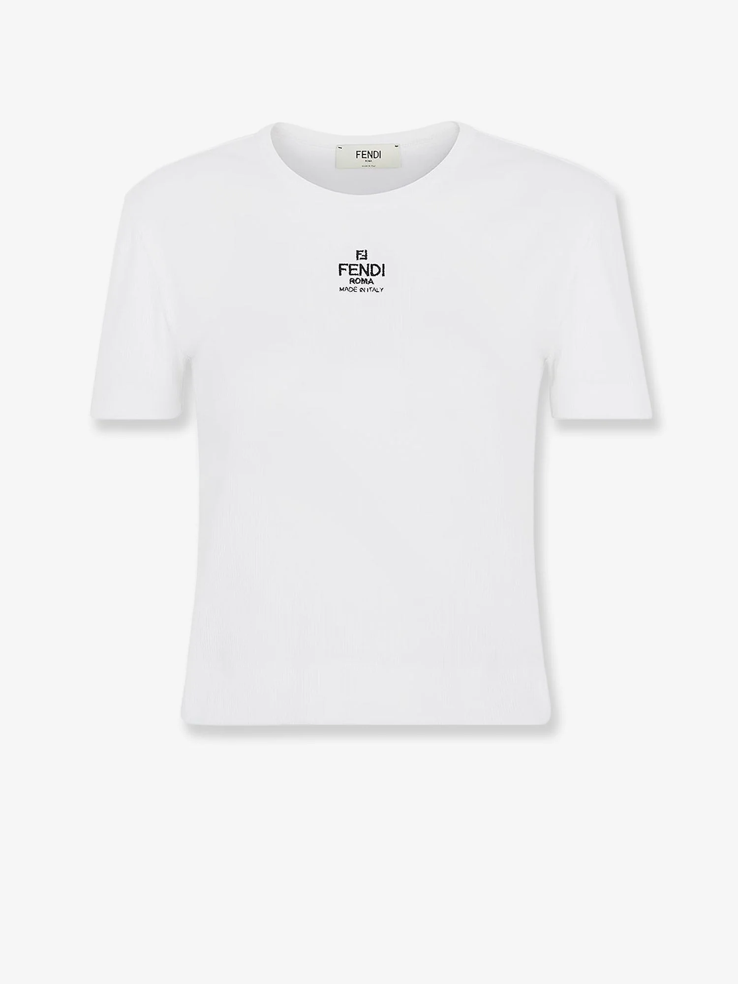 Fendi Ribbed Cotton T-Shirt