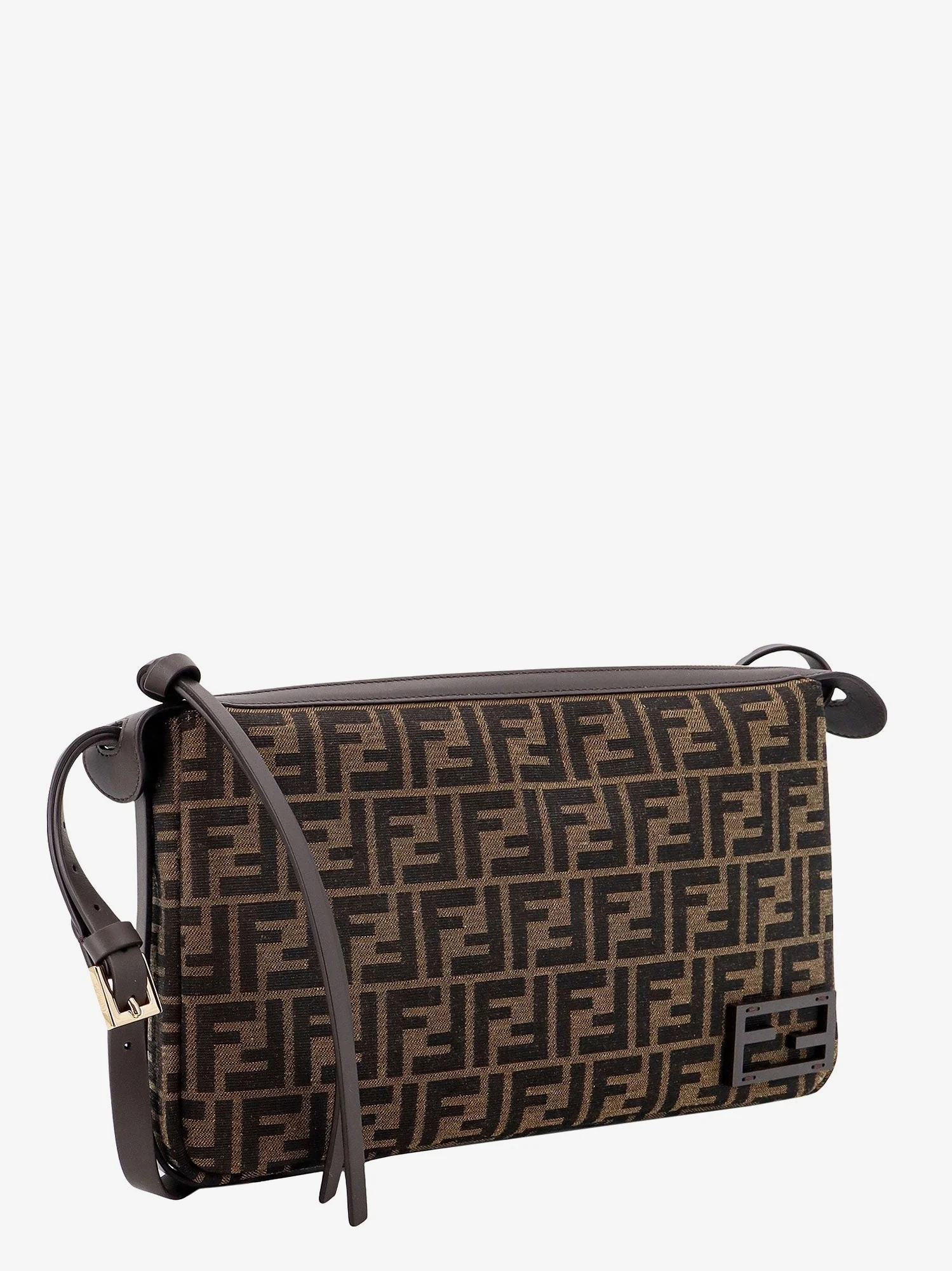 Fendi Simply Medium Ff Jacquard Fabric Crossbody Bag - Image 3