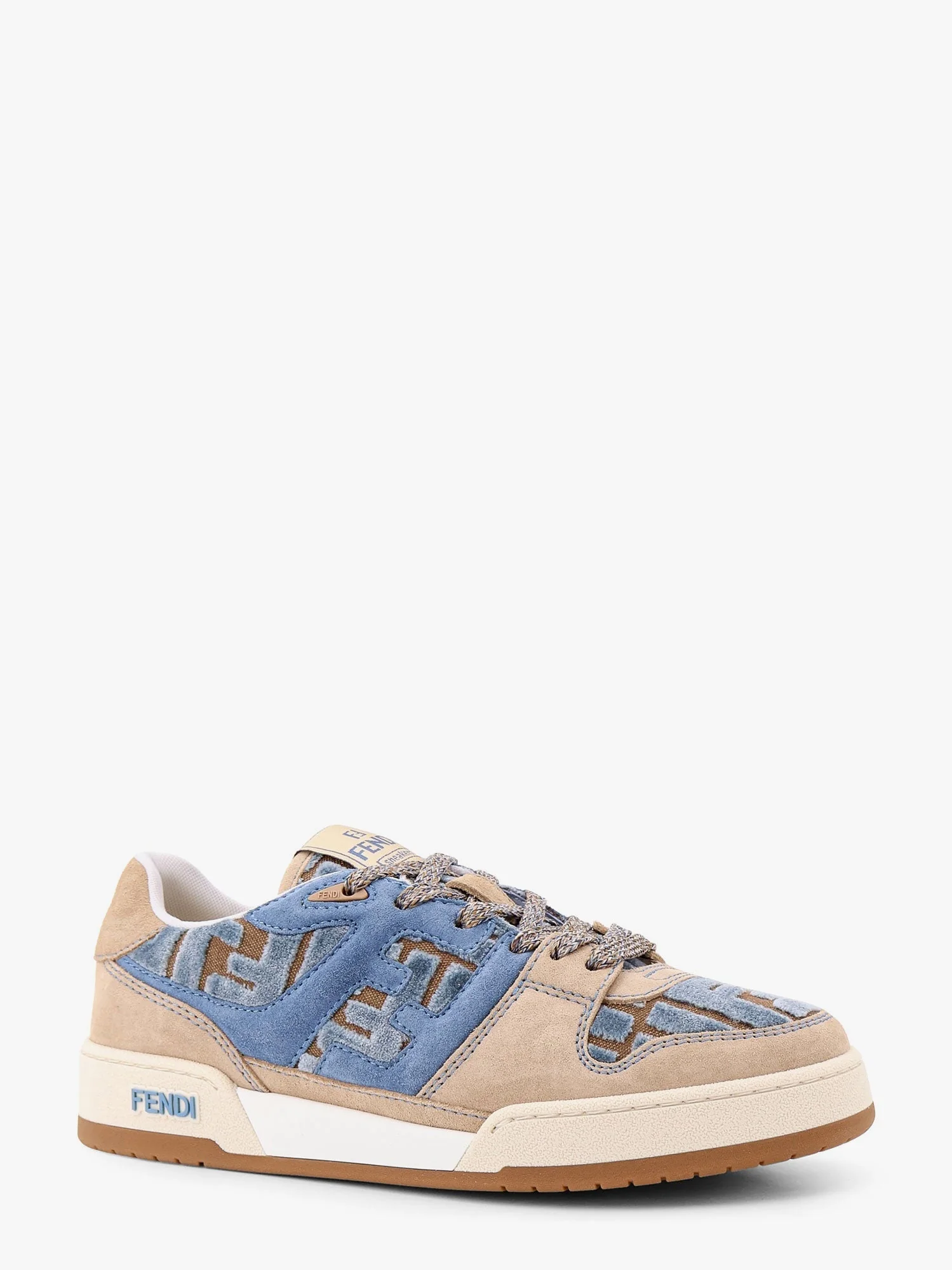 Fendi Suede Sneakers With Ff Inserts - Image 3