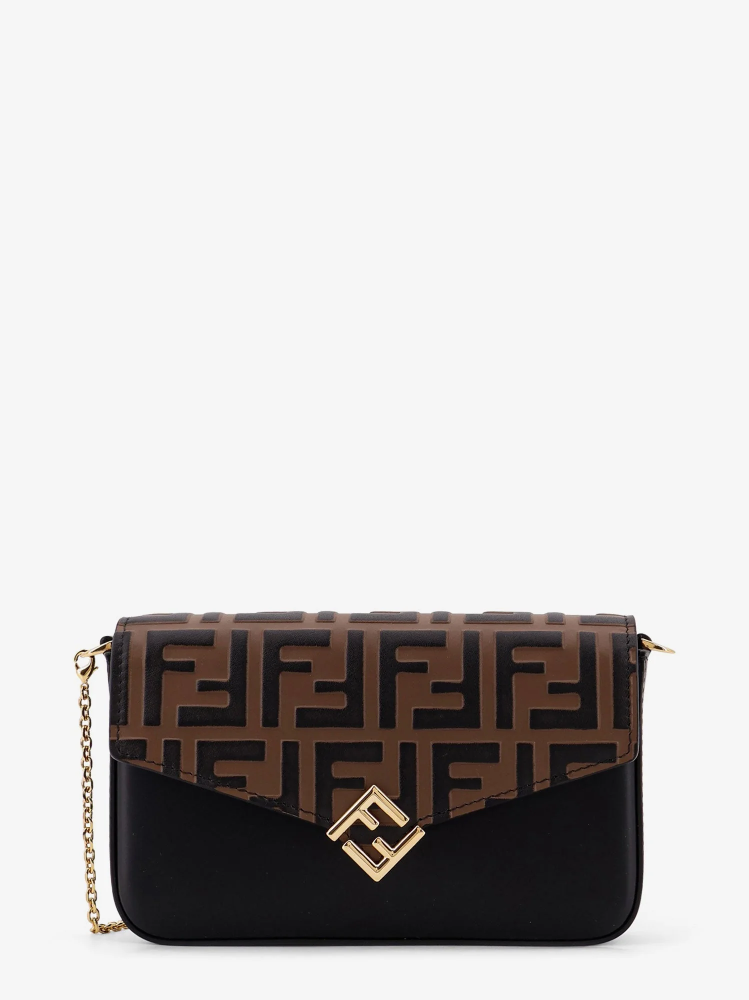 Fendi Wallet On Chain Ff Diamonds Leather Shoulder Bag - Image 10