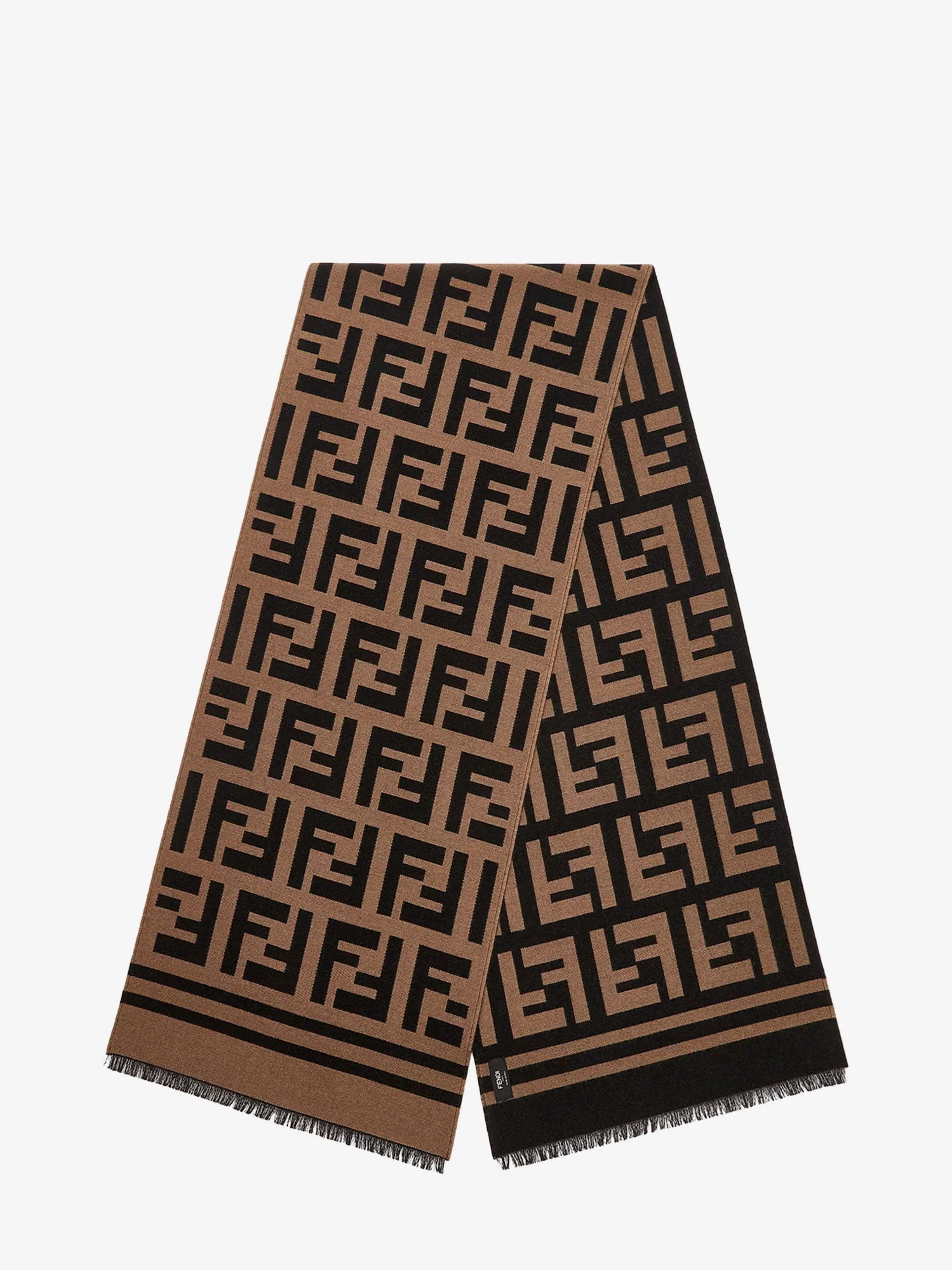 Fendi Wool And Silk Ff Scarf