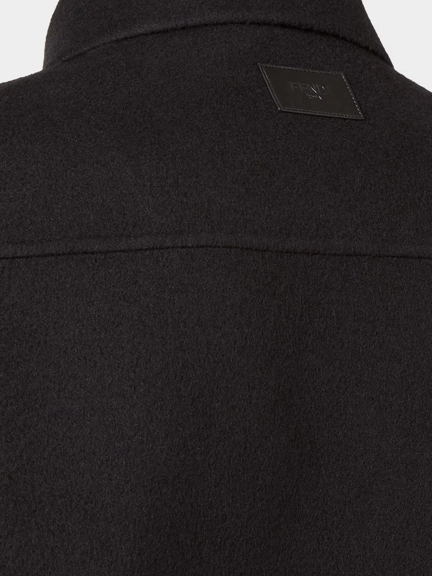 Fendi Wool Coat With Ff Embossed Detail - Image 5