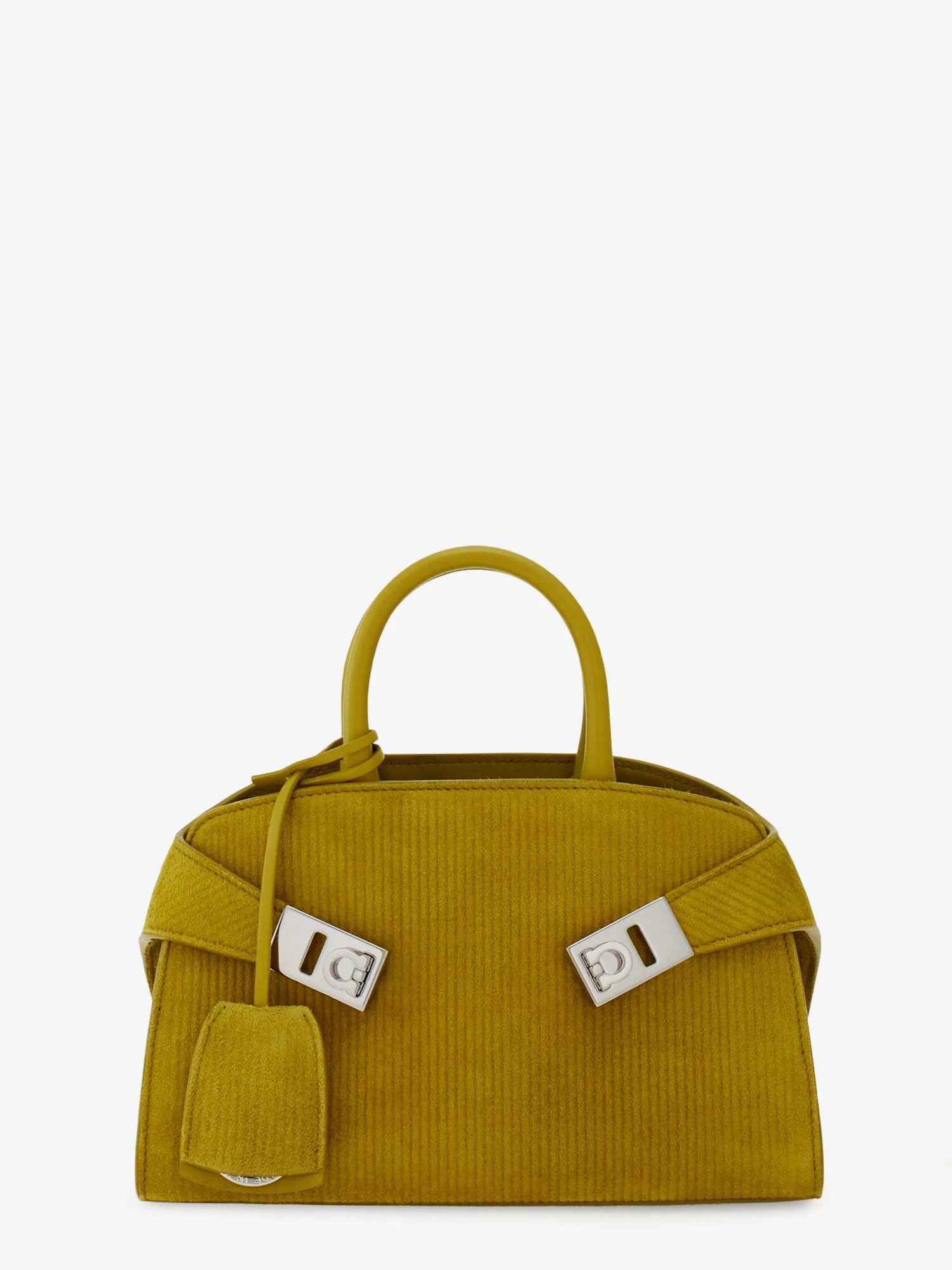Ferragamo Hug Mini Ribbed Suede Shoulder Bag - Image 6