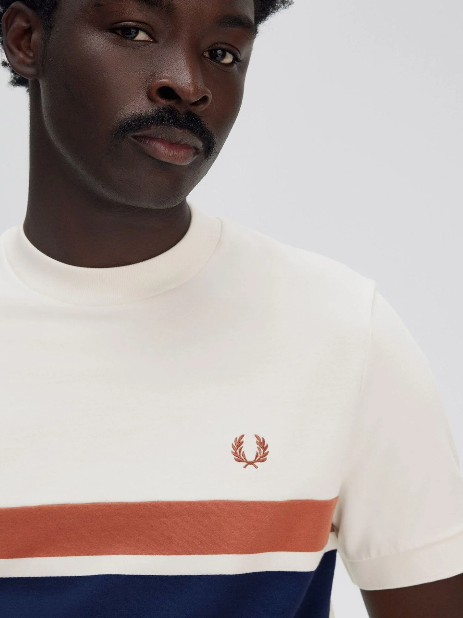 Fred Perry Cotton T-Shirt With Striped Motif - Image 4