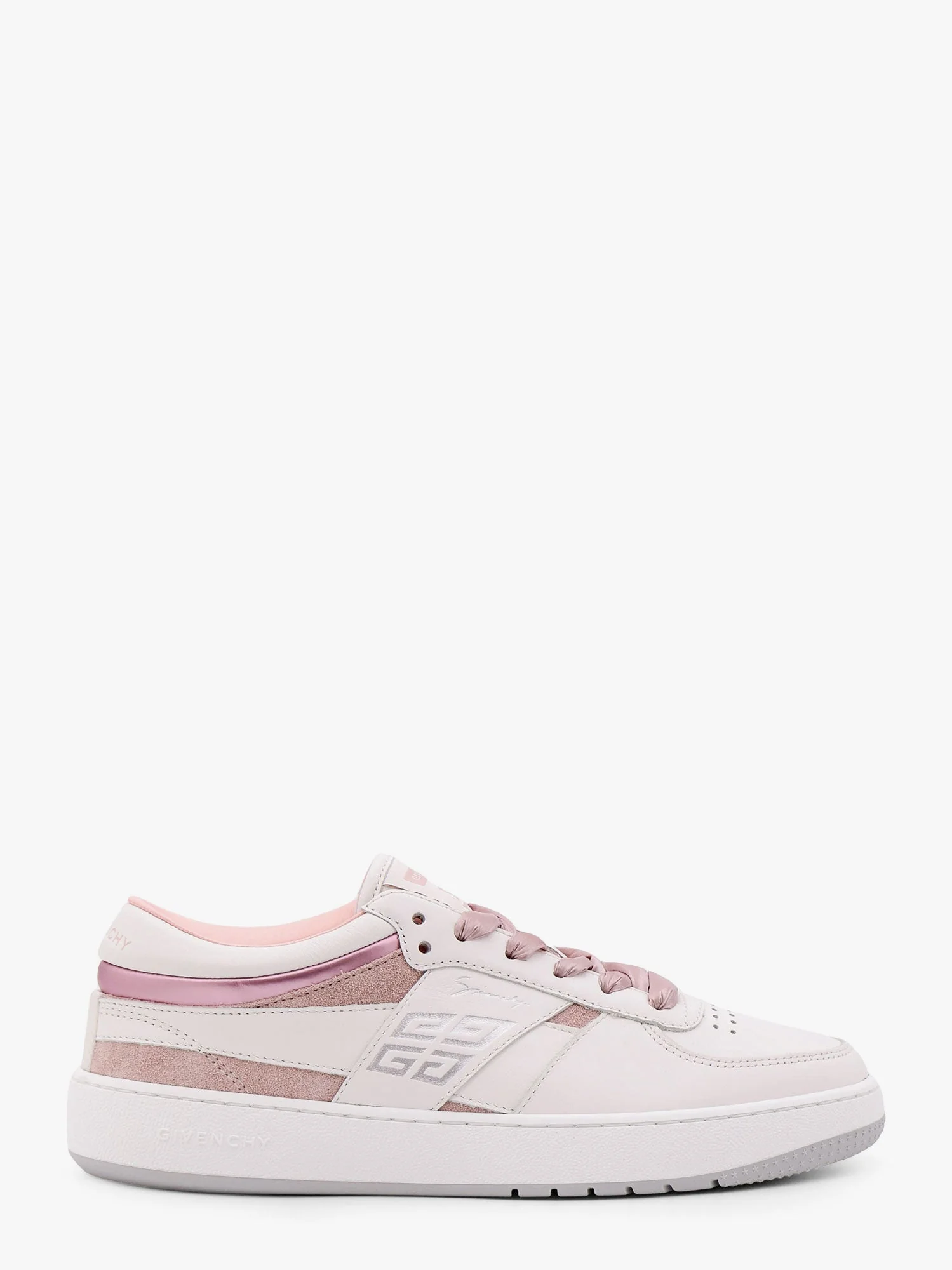 Givenchy G Move Leather And Suede Sneakers With Givenchy Engraving