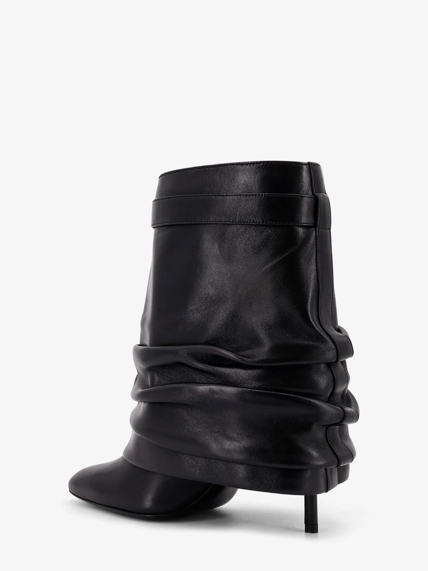 Givenchy Shark Lock Stiletto Leather Ankle Boots - Image 3