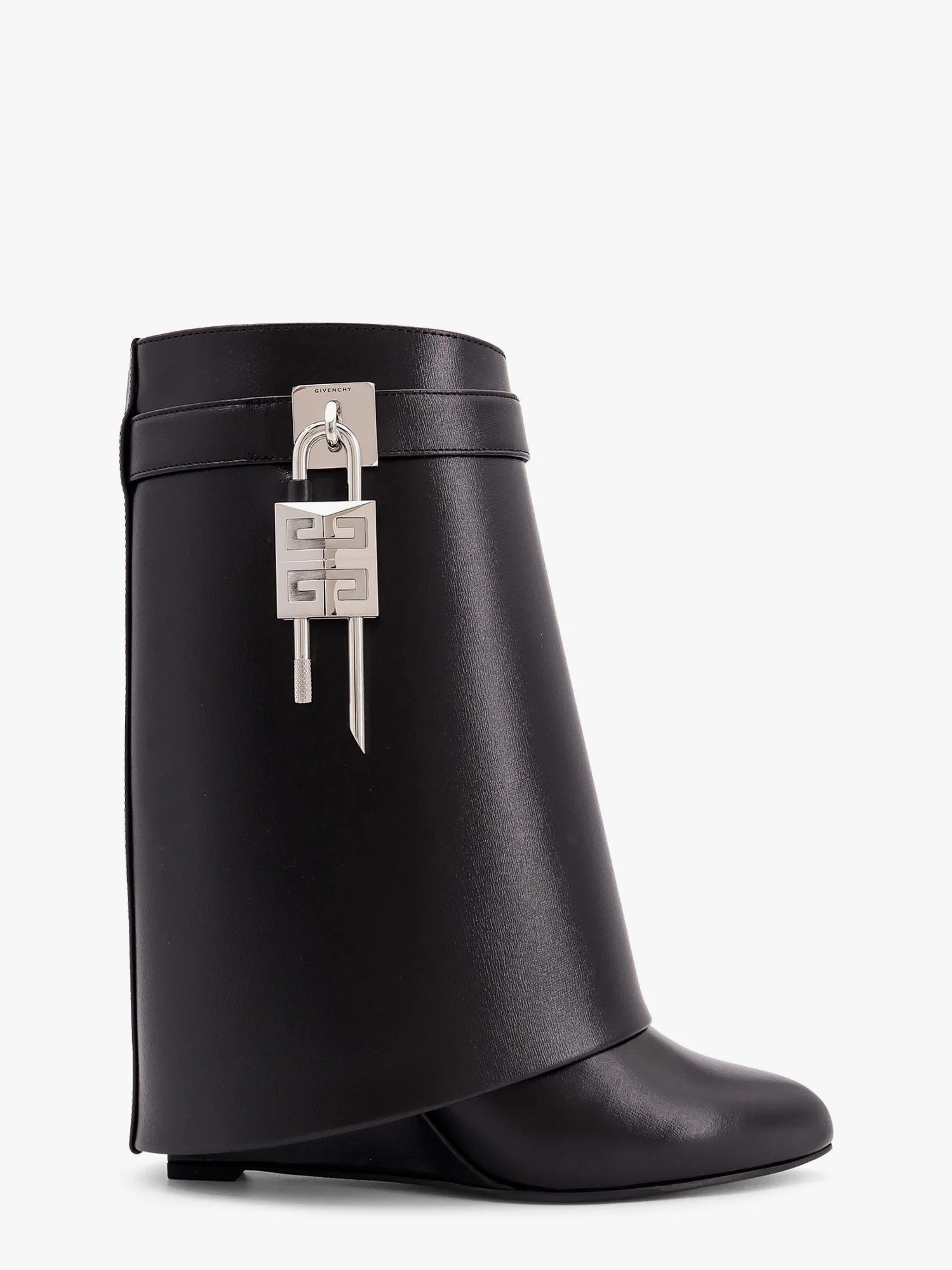 Givenchy Sharklock Leather Ankle Boots - Image 6