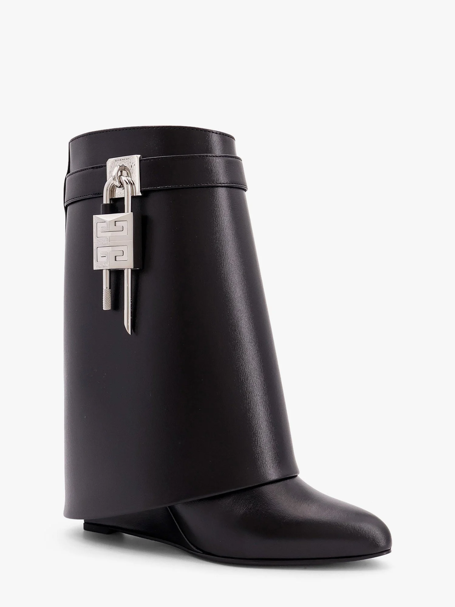 Givenchy Sharklock Leather Ankle Boots - Image 7
