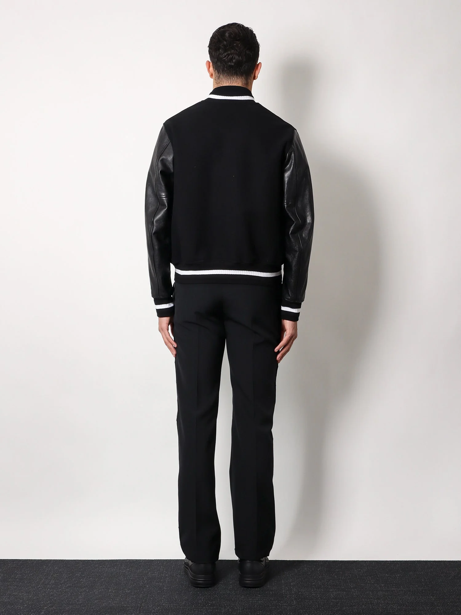 Givenchy Varsity Wool Blend Bomber With Leather Sleeves - Image 3