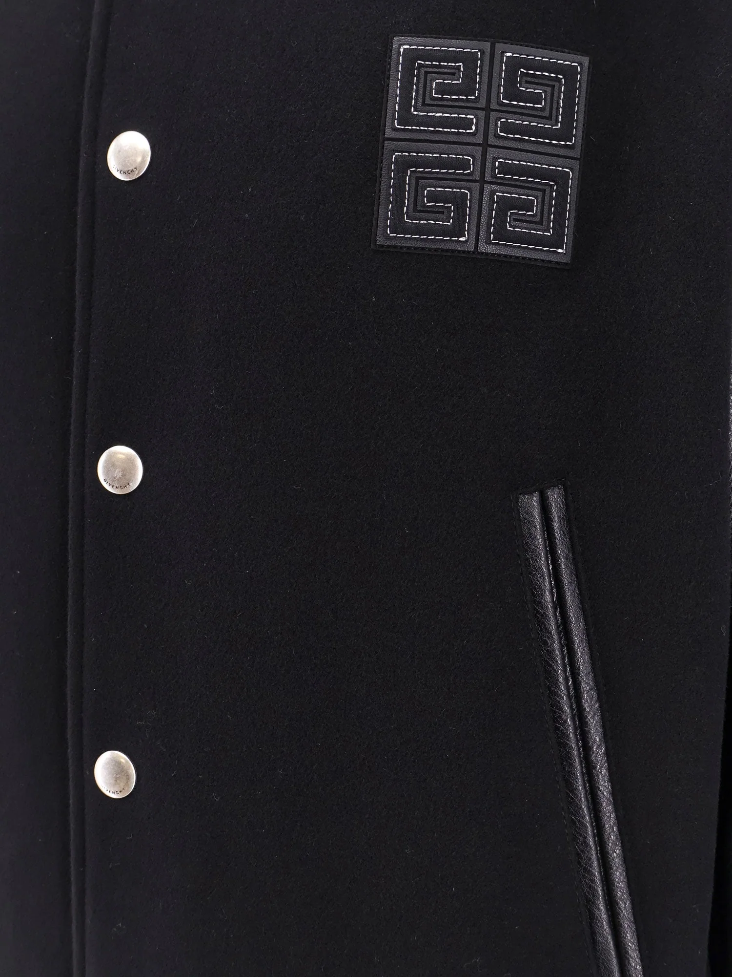 Givenchy Varsity Wool Blend Bomber With Leather Sleeves - Image 4