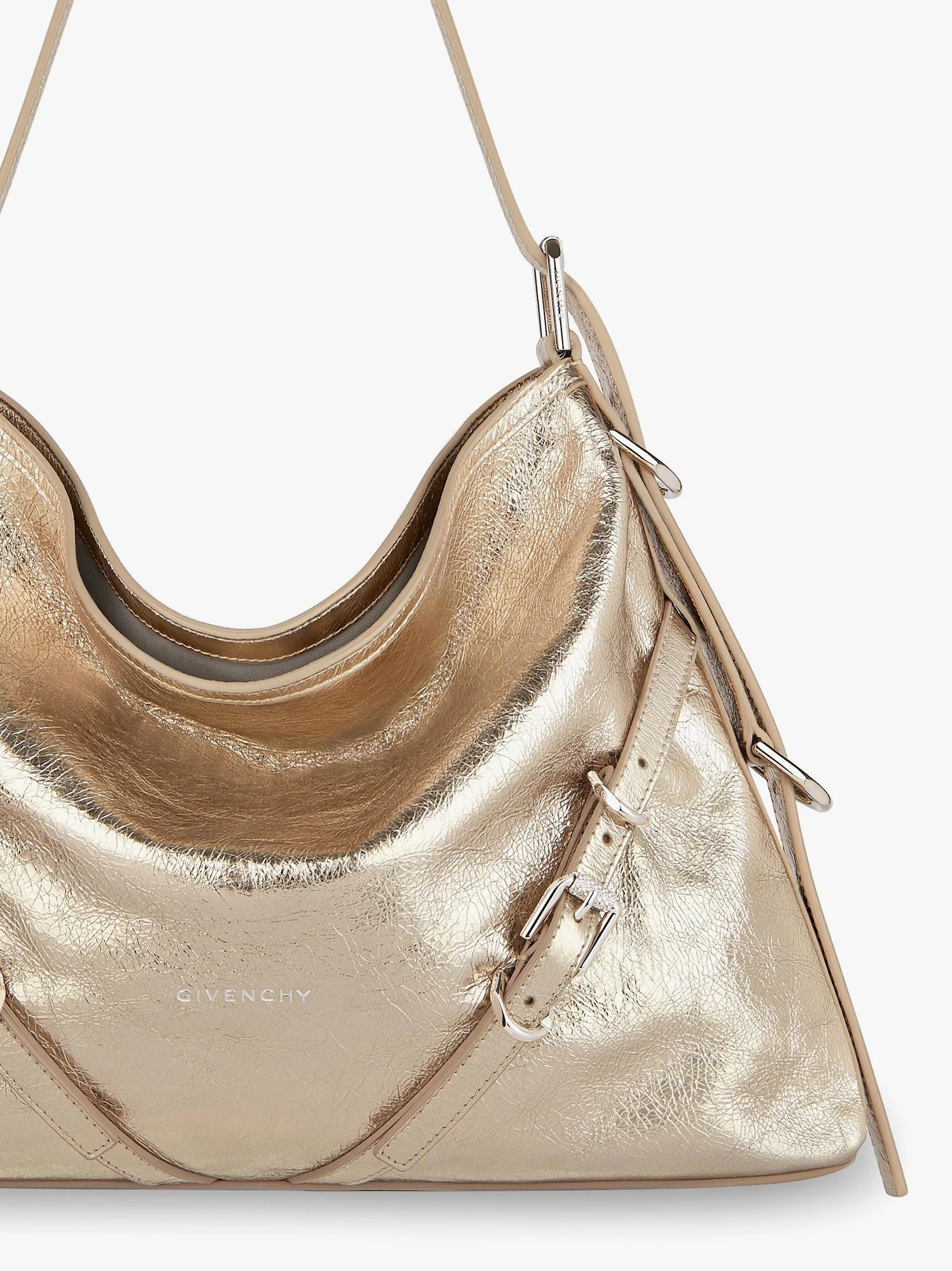 Givenchy Voyou Metallized Leather Shoulder Bag - Image 3