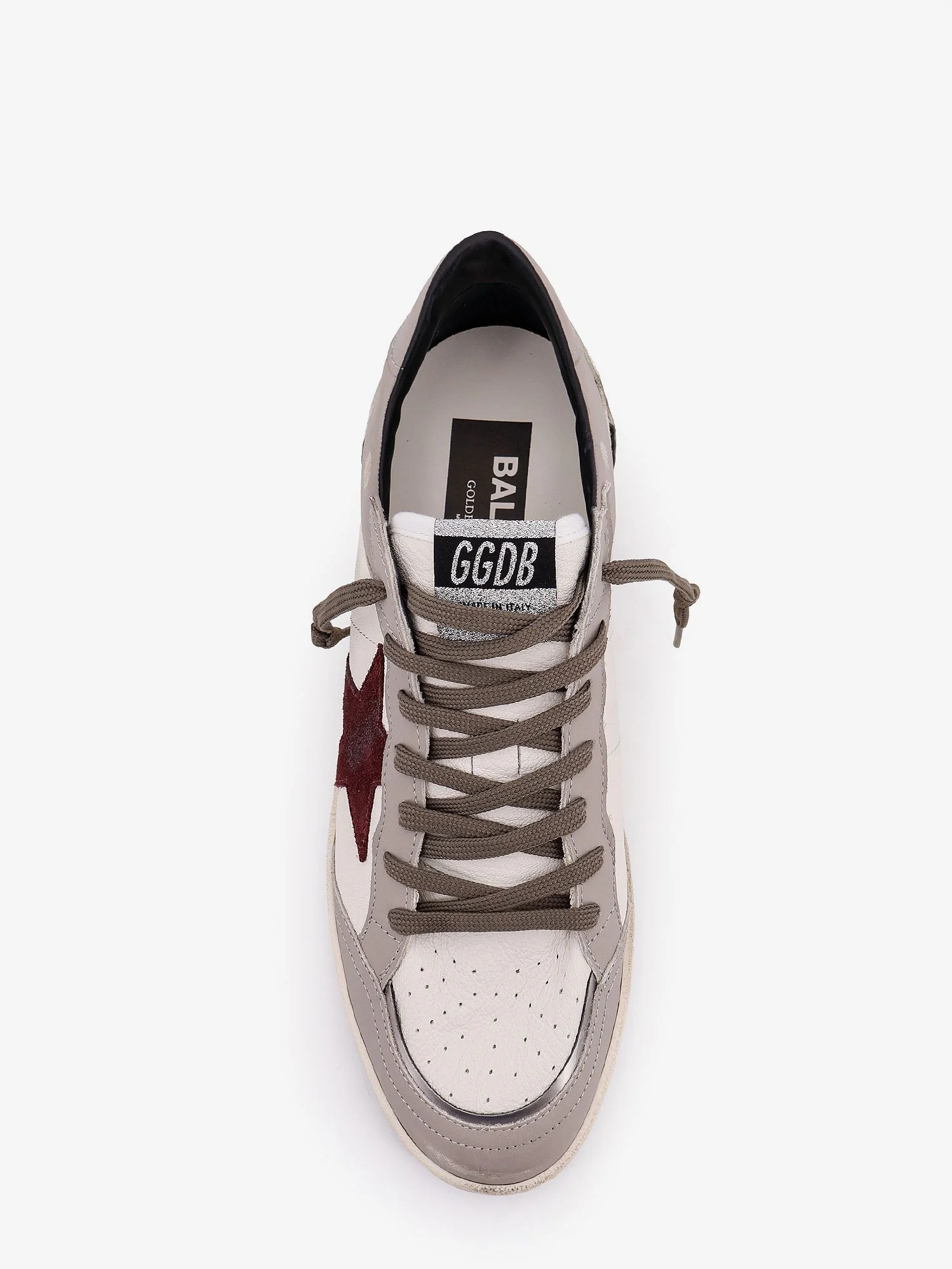 Golden Goose Deluxe Brand Ballstar Leather Sneakers With Suede Inserts - Image 5
