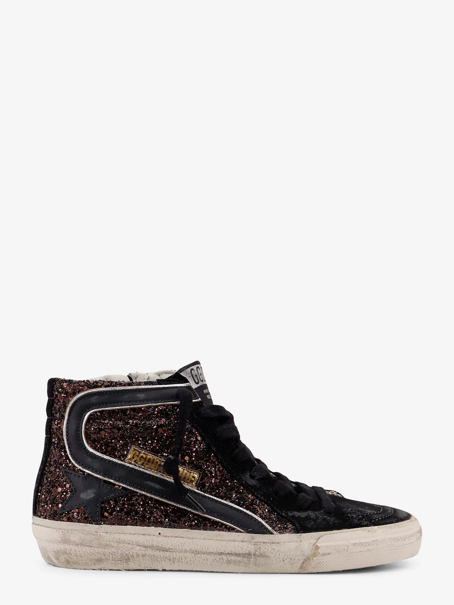 Golden Goose Deluxe Brand Leather Sneakers With All-Over Glitter Detail - Image 6