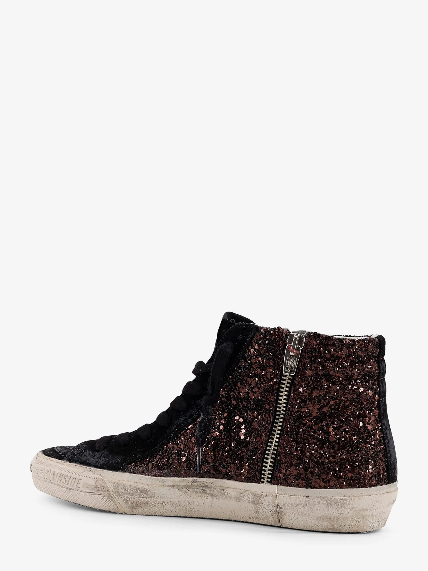 Golden Goose Deluxe Brand Leather Sneakers With All-Over Glitter Detail - Image 8