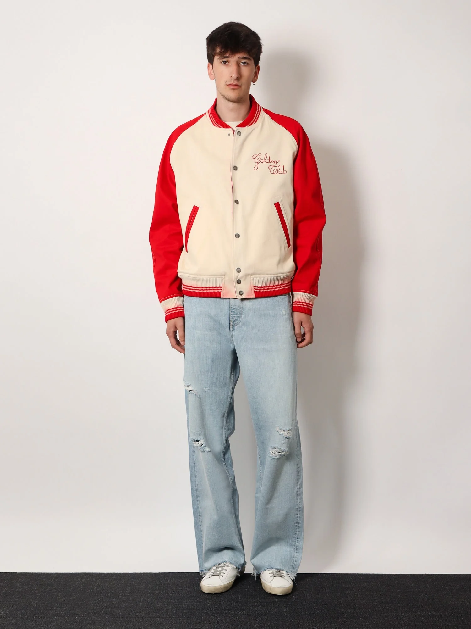 Golden Goose Deluxe Brand Nic Cotton Jacket With Maxi Golden Club Embroidery - Image 2