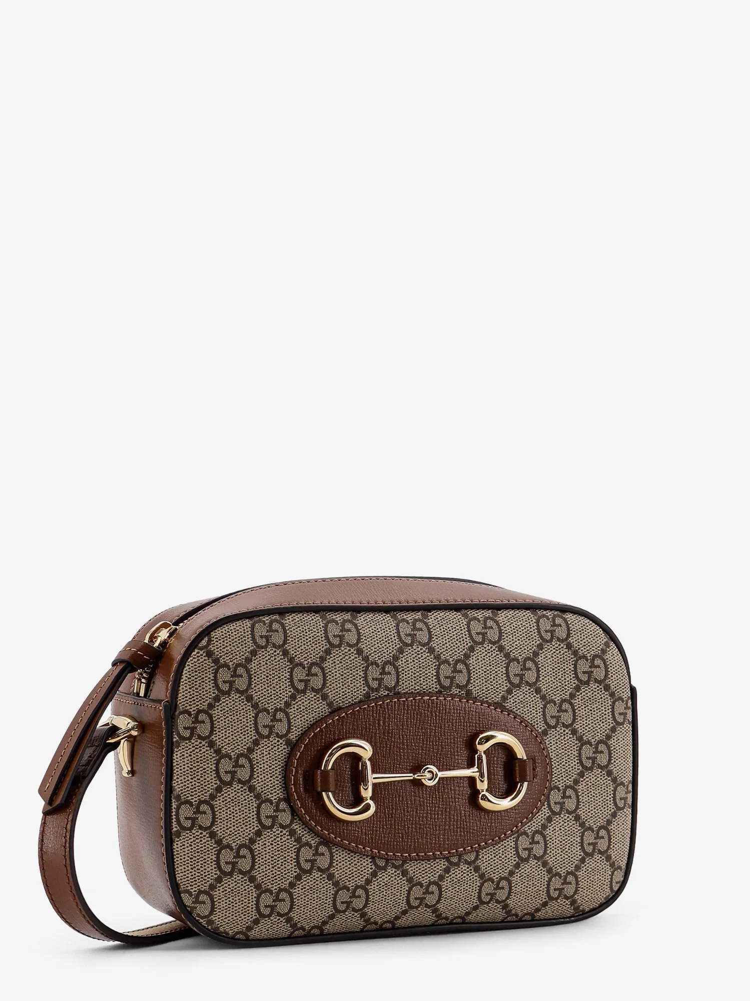 Gucci 1955 Horsebit Gg Supreme Fabric And Leather Shoulder Bag - Image 3