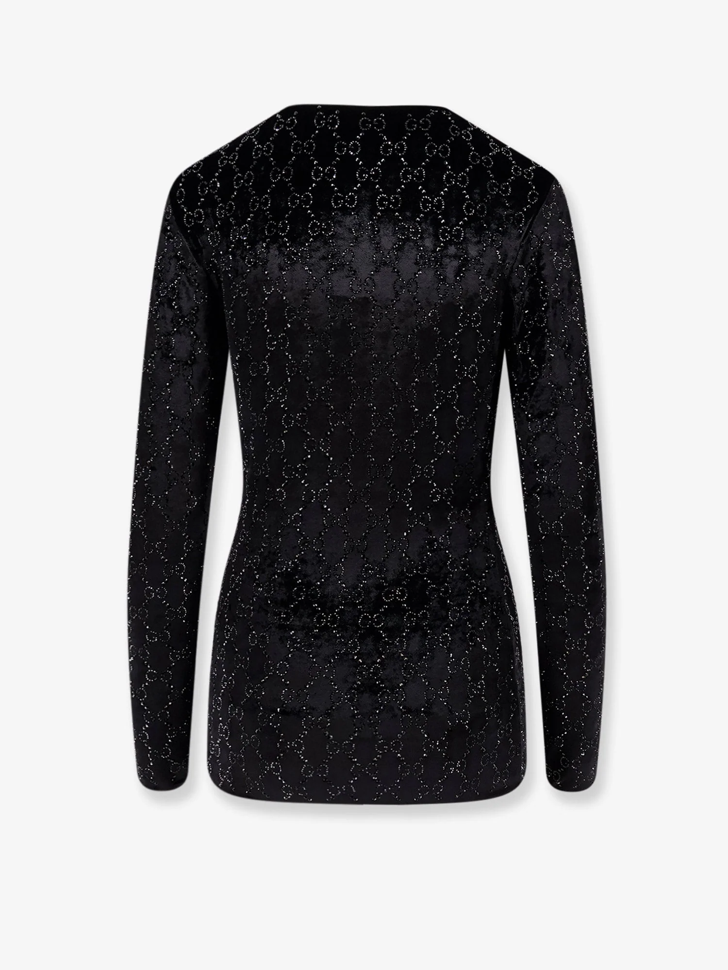 Gucci Chenille Top With All-Over Crystal Gg Motif - Image 4