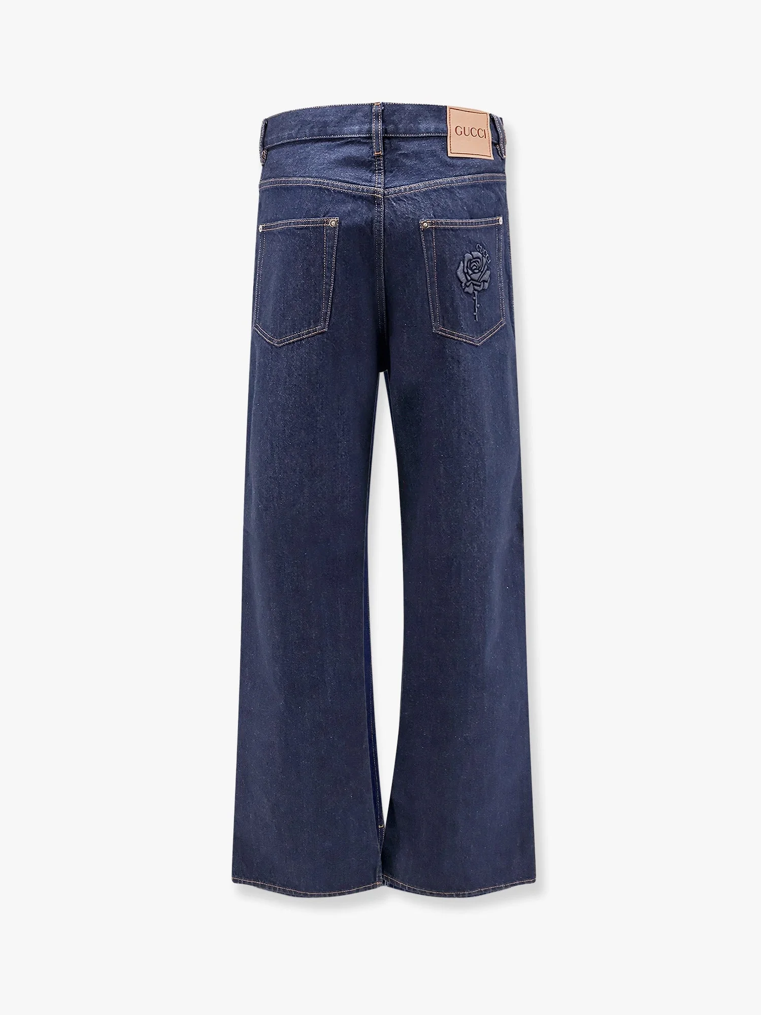 Gucci Cotton Jeans With Back Floral Print - Image 5