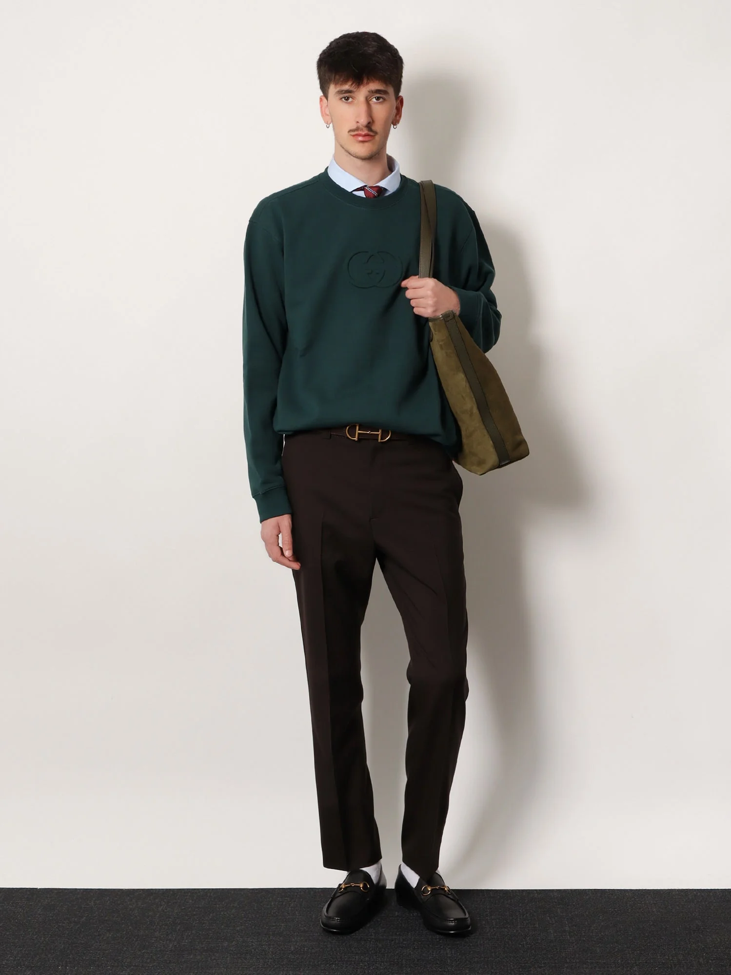 Gucci Cotton Sweatshirt With Gg Incrocio Detail - Image 2