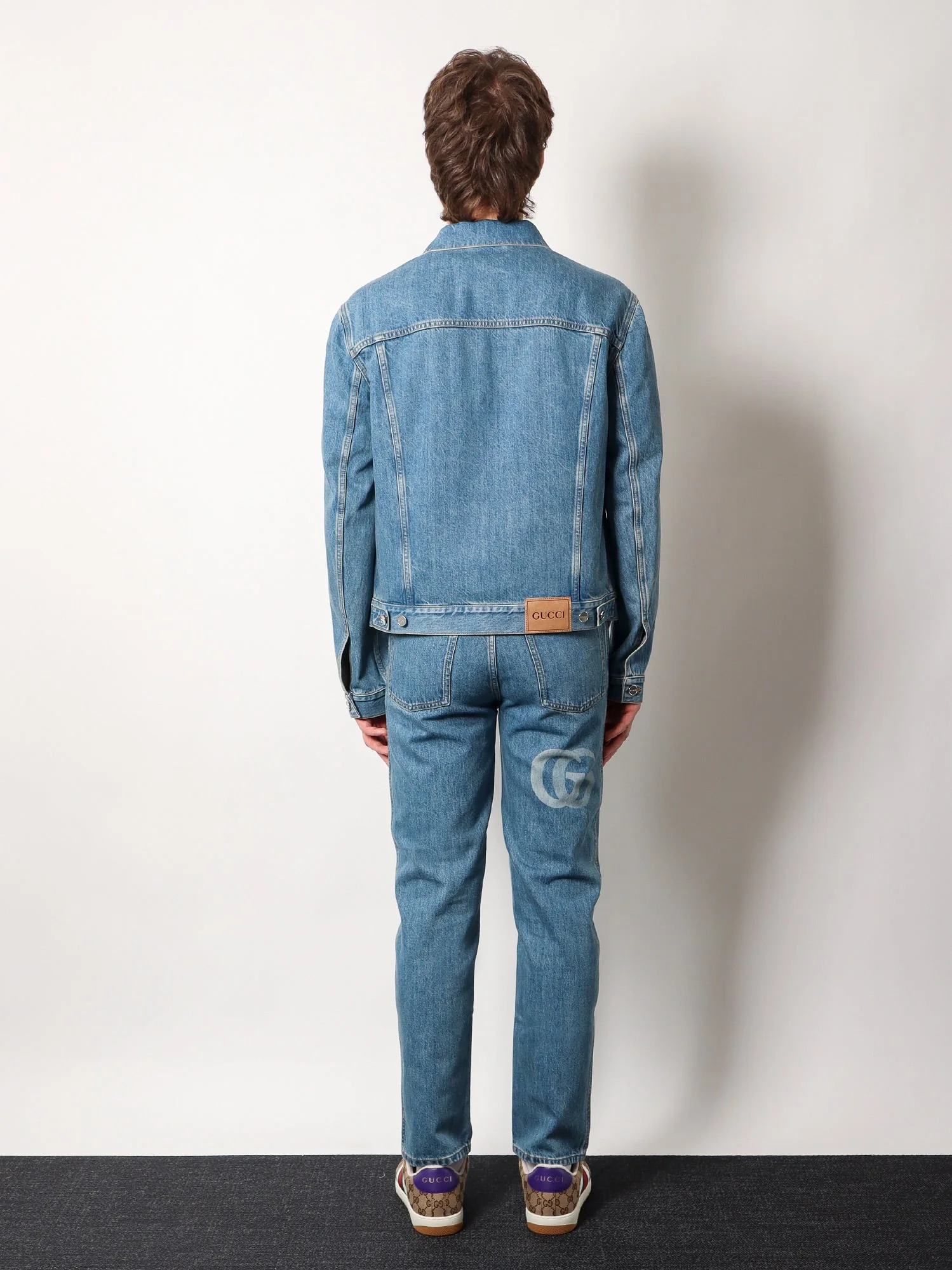 Gucci Denim Jacket With Lasered Double G - Image 3