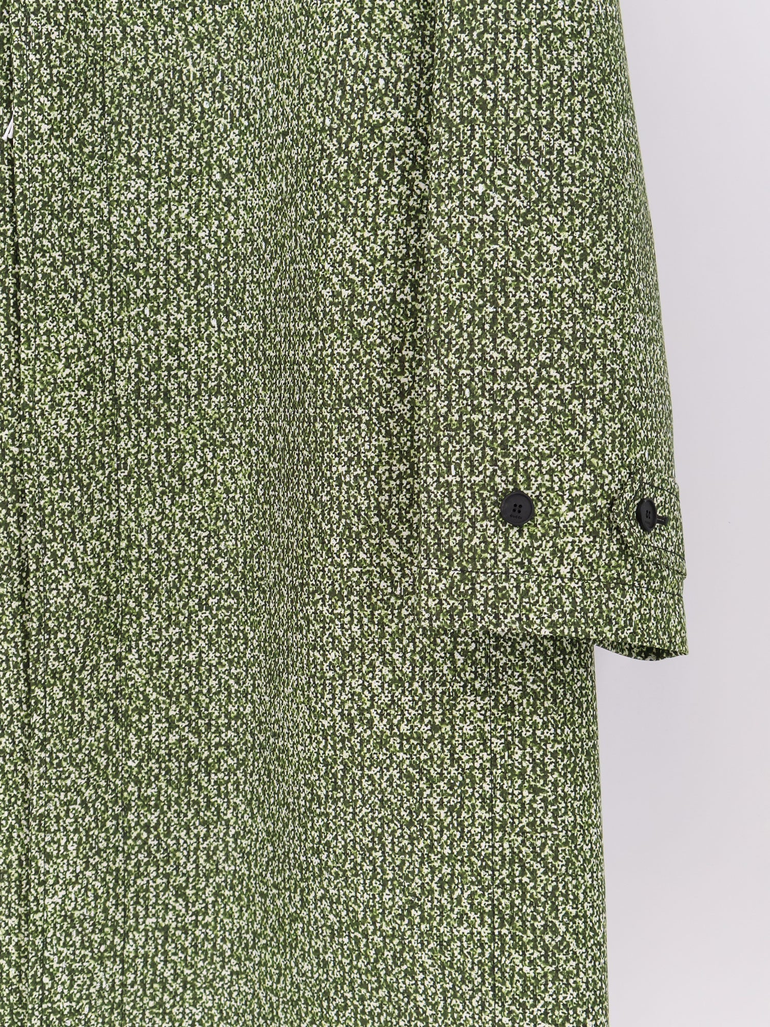 Gucci Double-Breasted Poplin Coat With Bouclé Print - Image 5