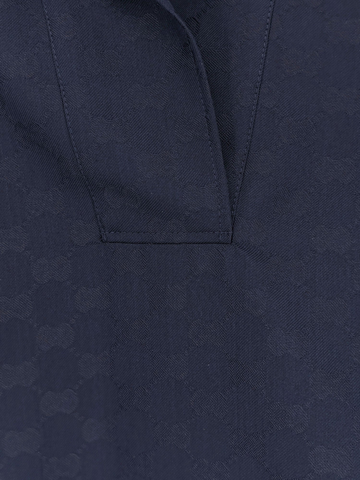 Gucci Fabric Polo Shirt With Gg Pattern - Image 3