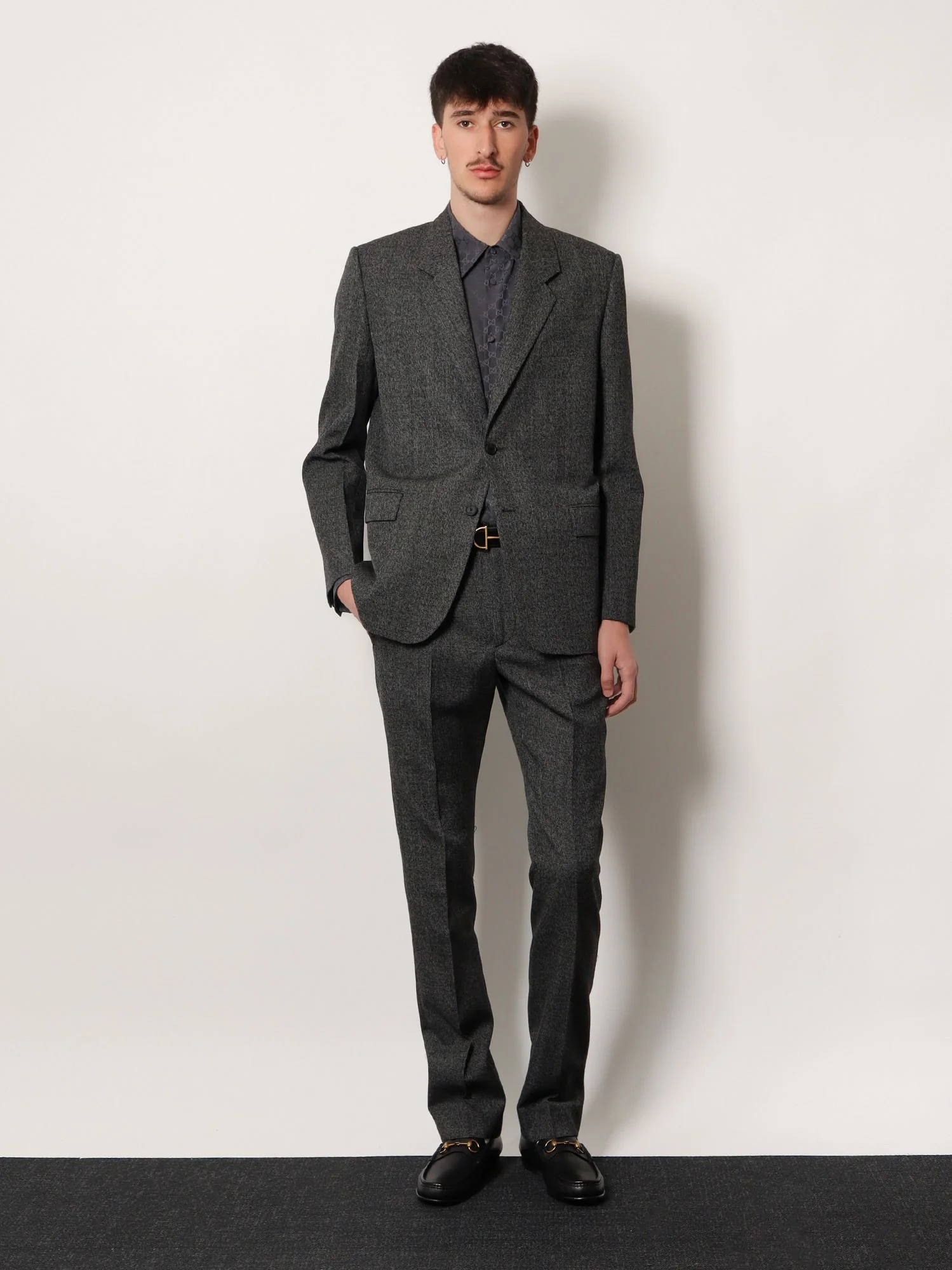 Gucci Gg Jacquard Silk Shirt - Image 2