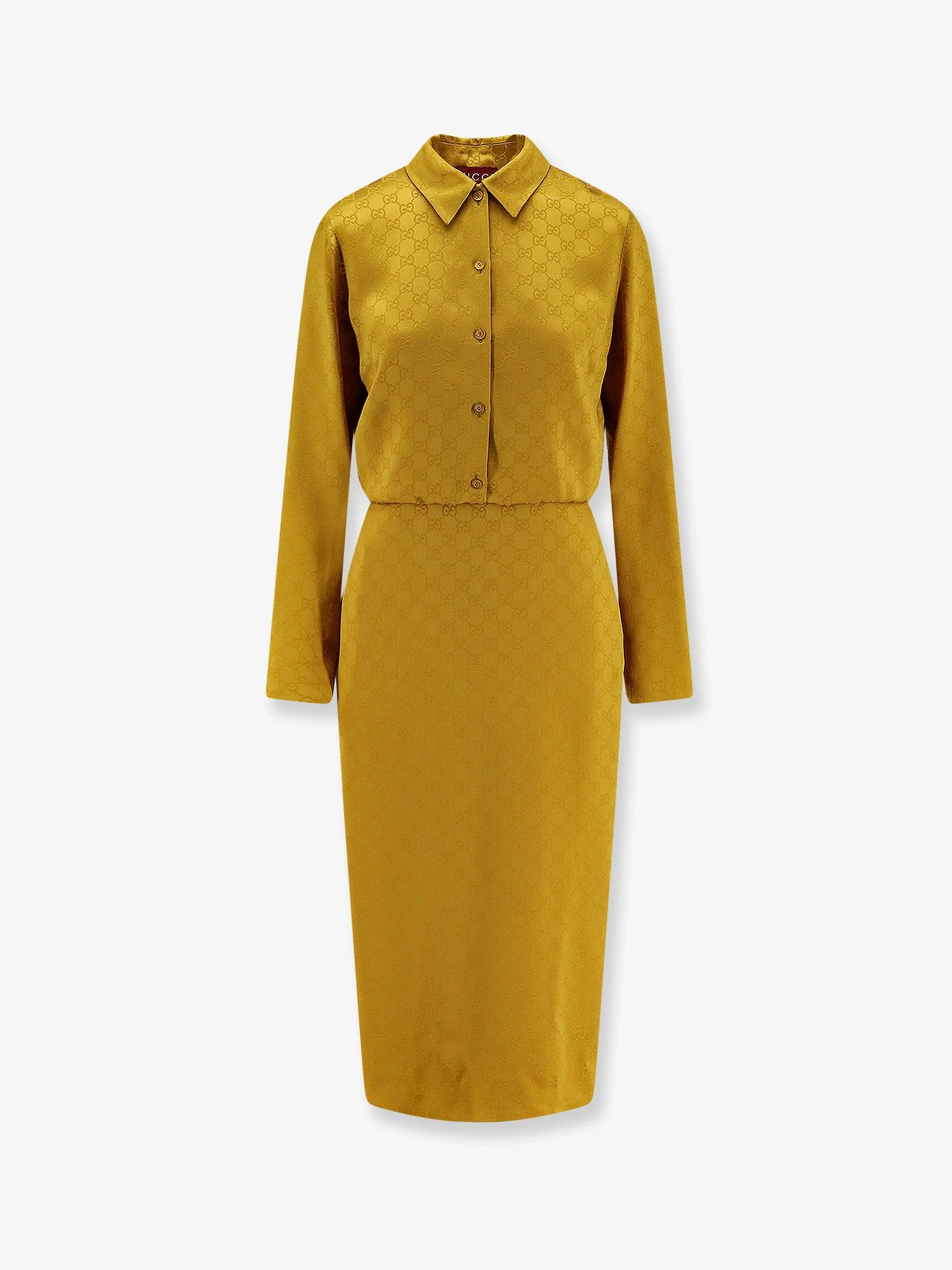 Gucci Gg Satin Chemisier Dress