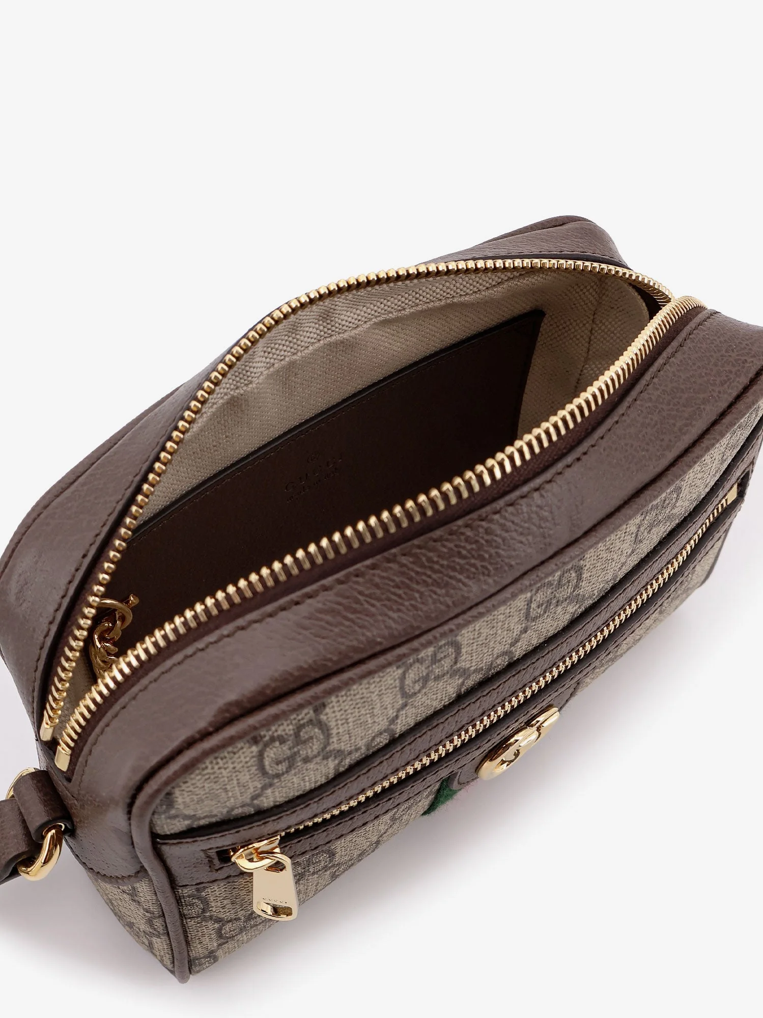 Gucci Gg Supreme Fabric Shoulder Bag With Web Band - Image 4