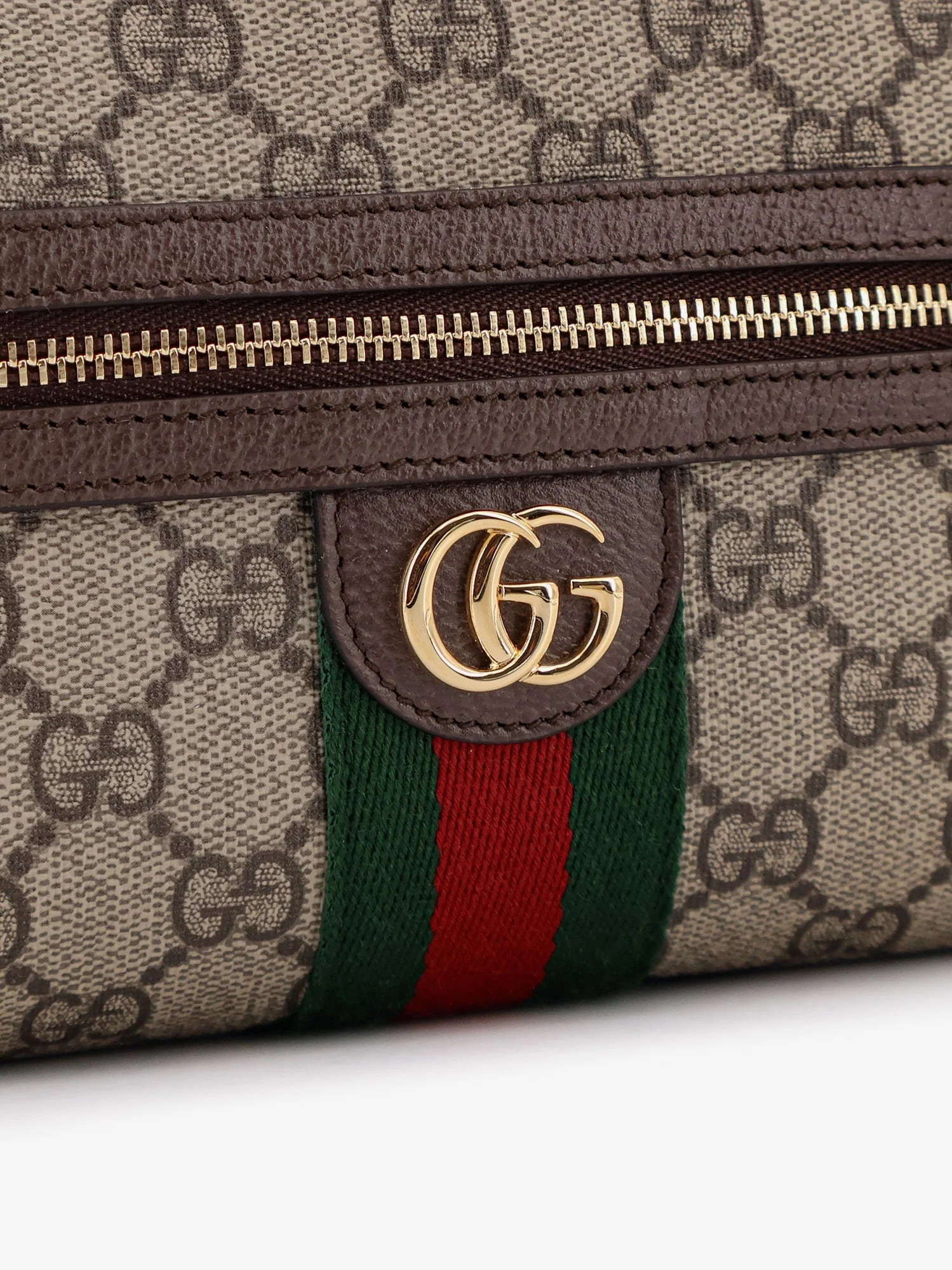 Gucci Gg Supreme Fabric Shoulder Bag With Web Band - Image 5