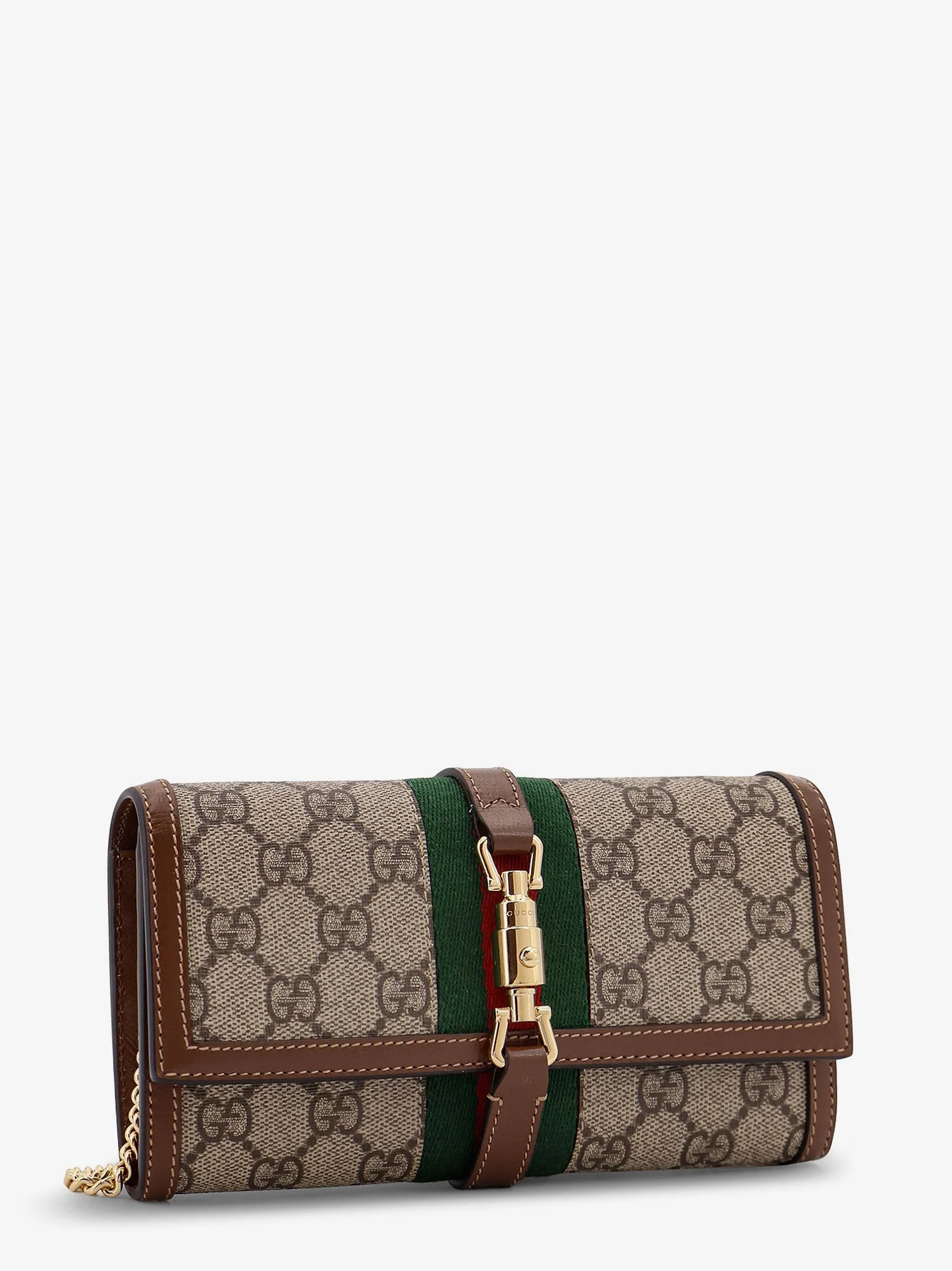 Gucci Jackie 1961 Gg Supreme Fabric And Leather Wallet With Shoulder Strap - Image 3