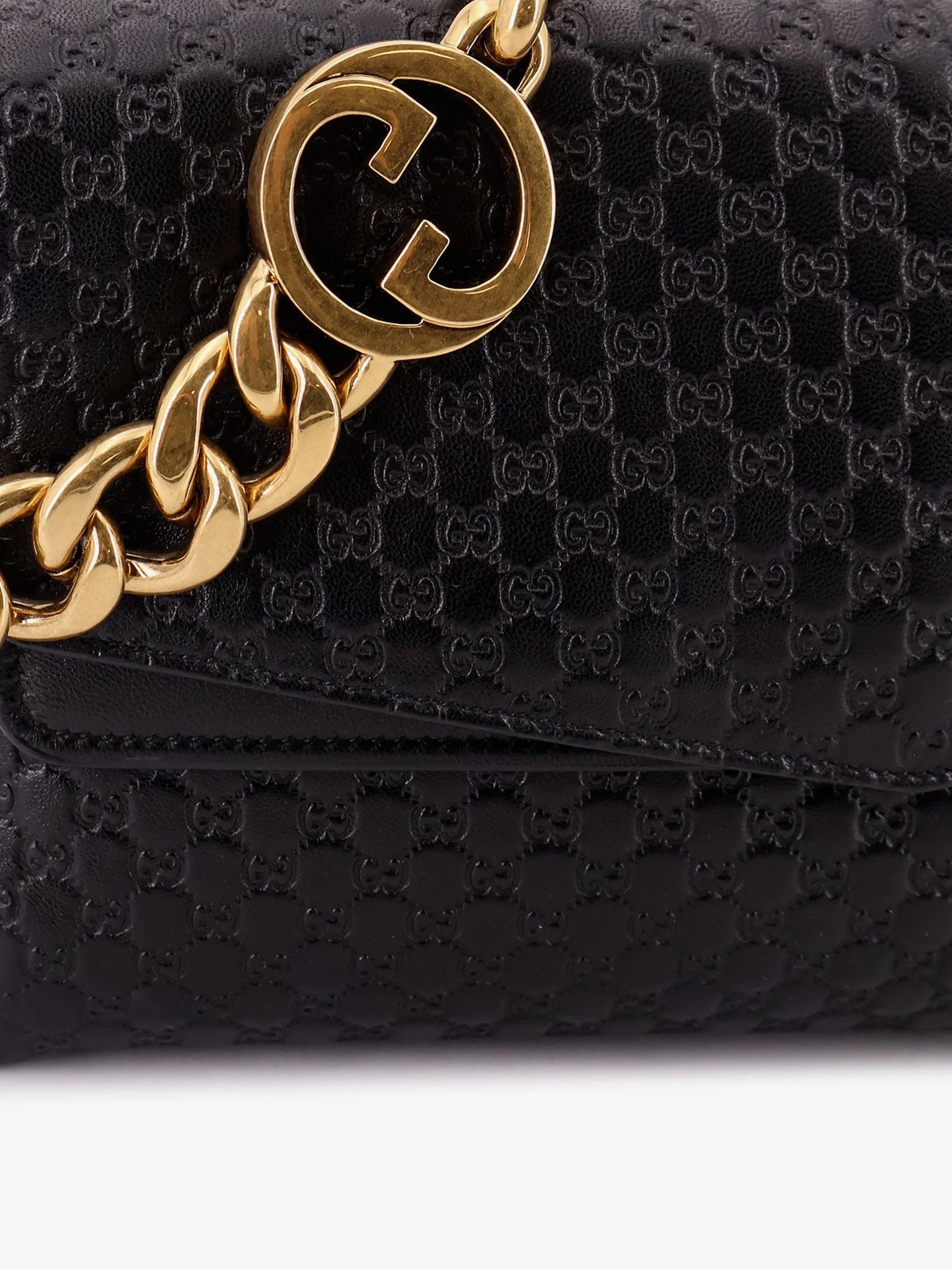 Gucci Leather Crossbody Bag With Embossed Gg Motif - Image 5