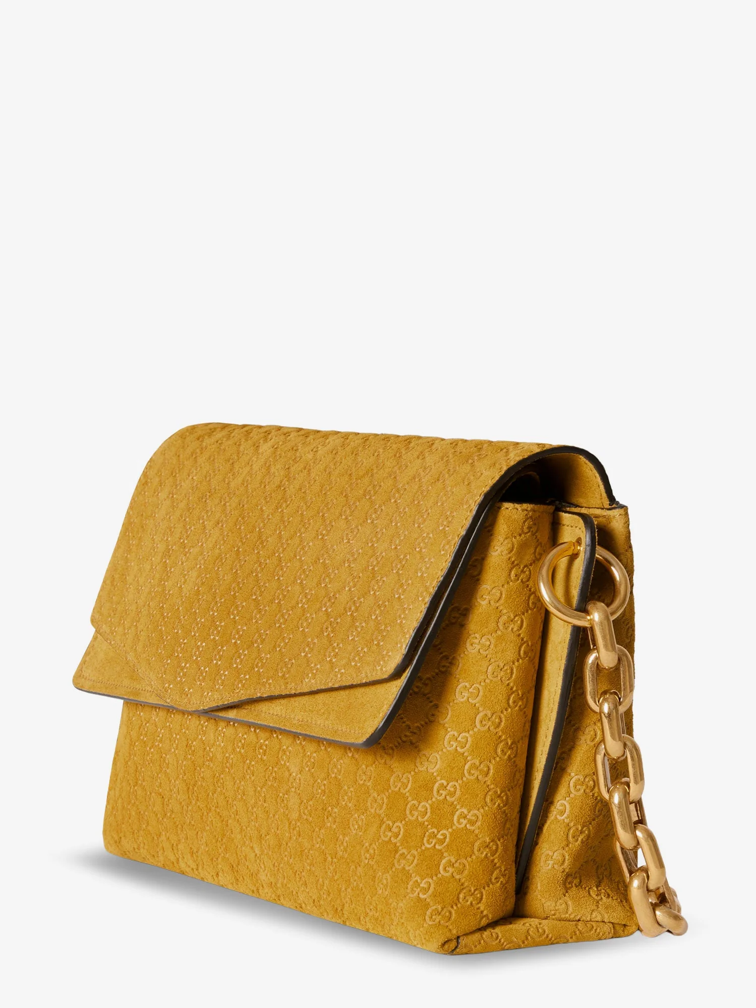 Gucci Leather Crossbody Bag With Embossed Gg Motif - Image 9
