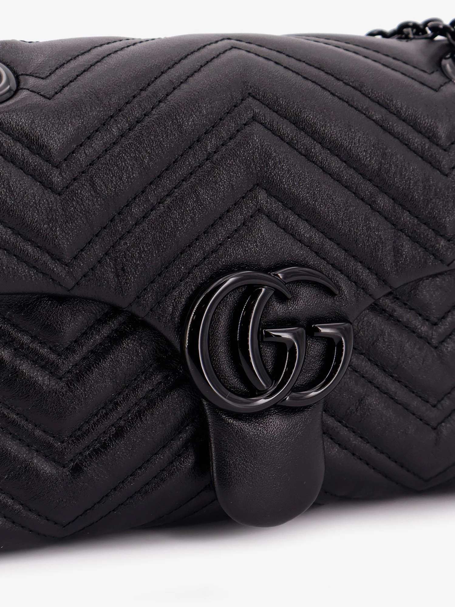 Gucci Matelassé Leather Gg Marmont Crossbody Bag - Image 4