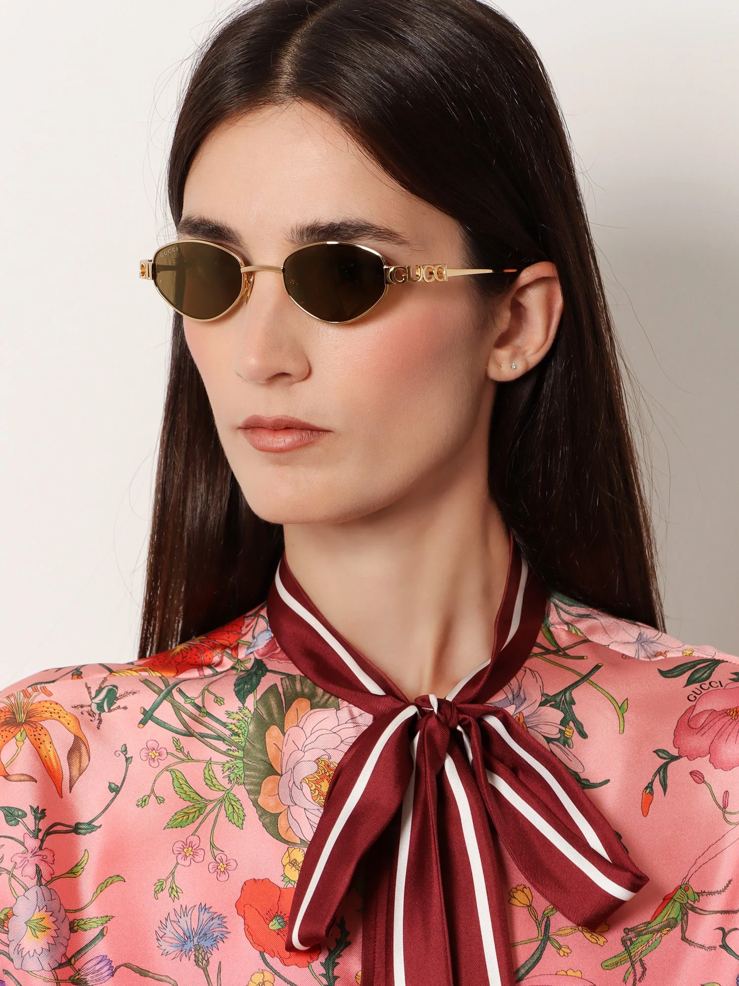 Gucci Oval Metal Sunglasses - Image 2