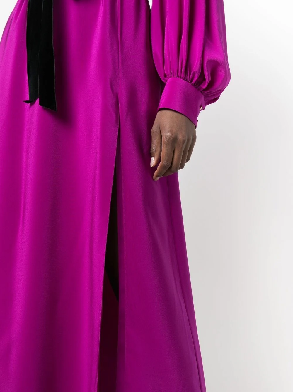 Gucci Purple Silk Belted Maxi Dress - Image 5