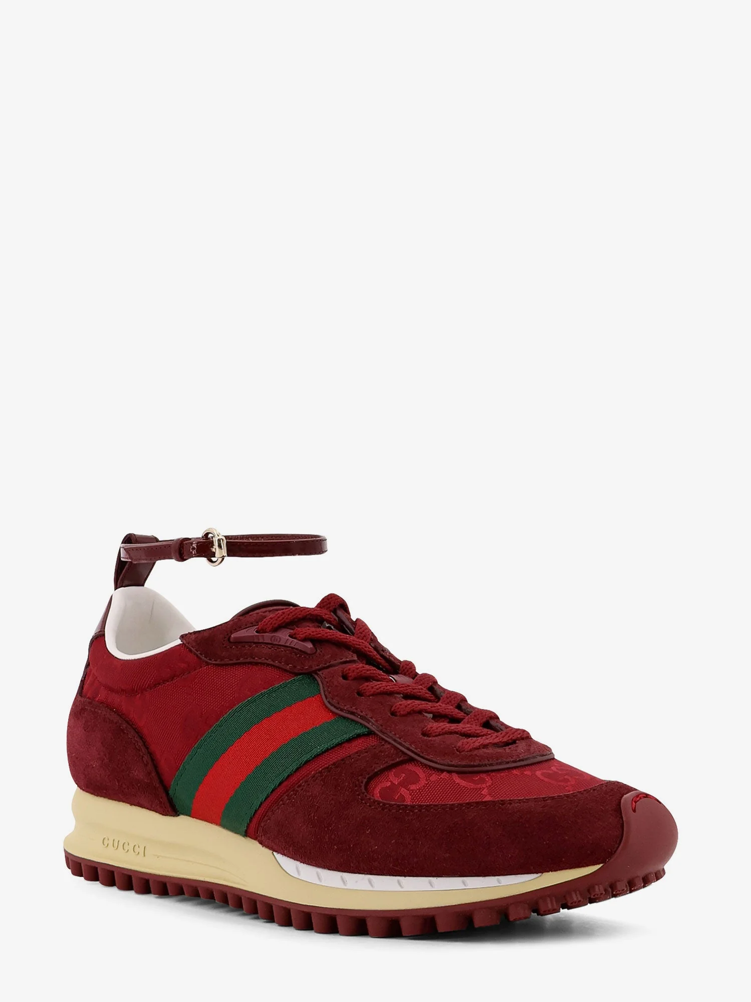 Gucci Re-Motion Low-Top Suede Sneakers With Gg Supreme Fabric Inserts - Image 2