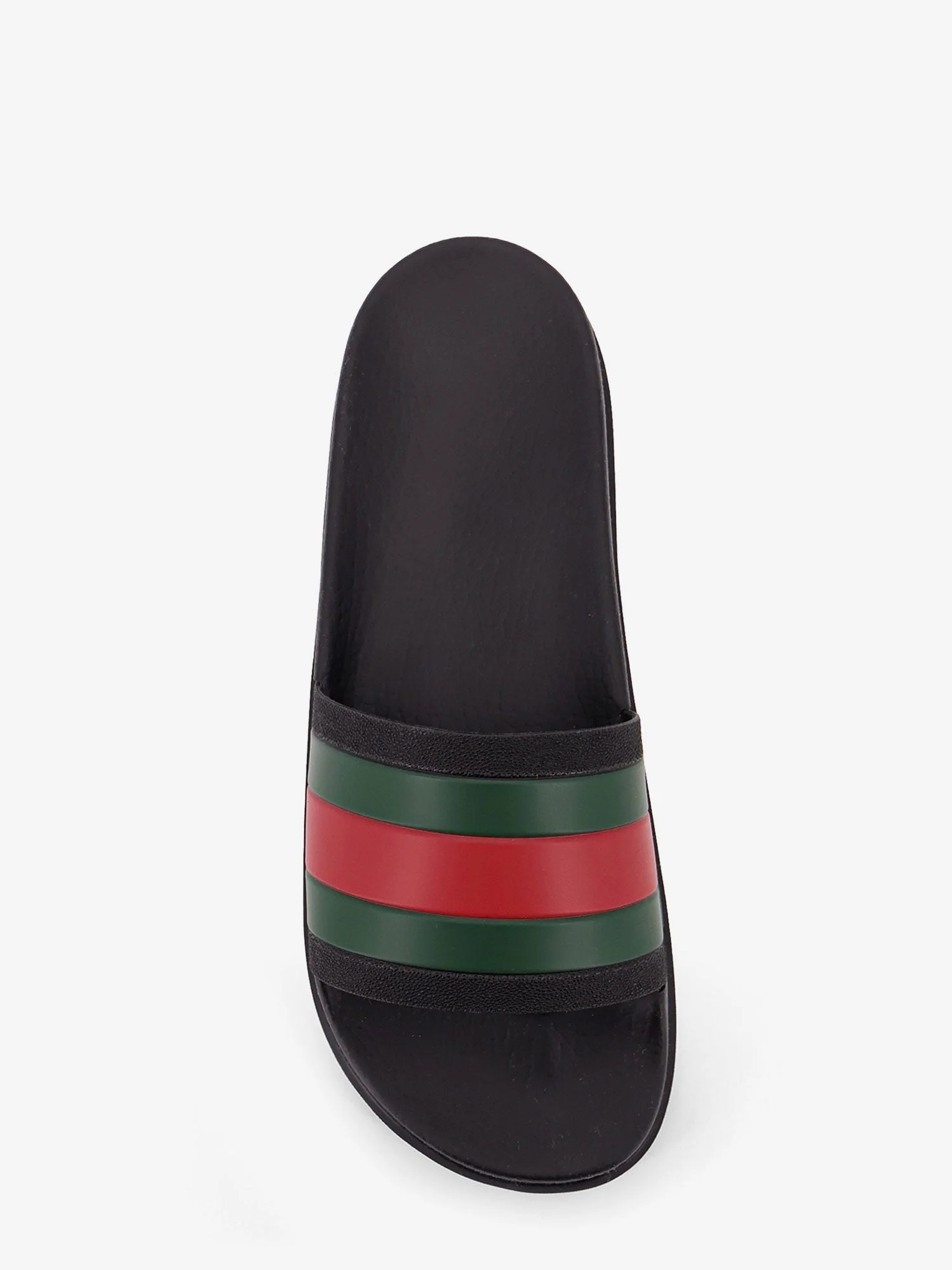 Gucci Rubber Slide With Web Detail - Image 5