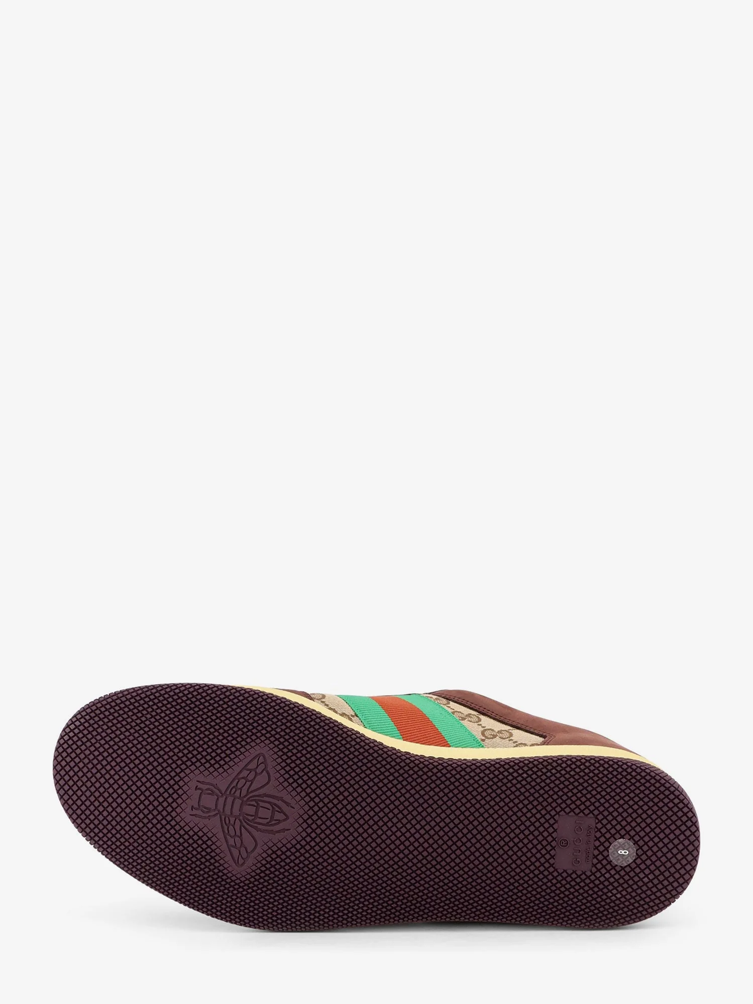 Gucci Screener Low-Top Leather And Gg Supreme Fabric Sneakers - Image 4