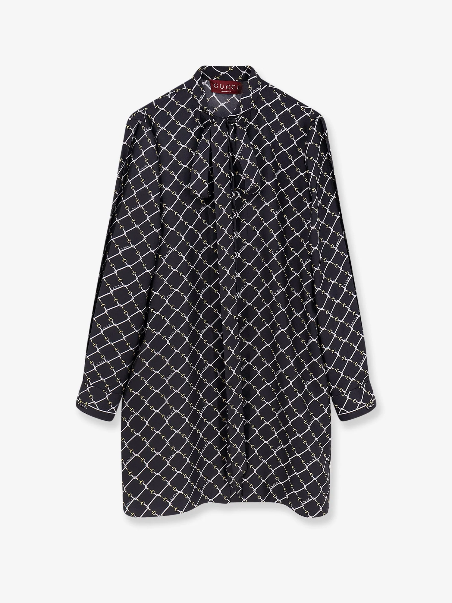 Gucci Short Silk Twill Dress