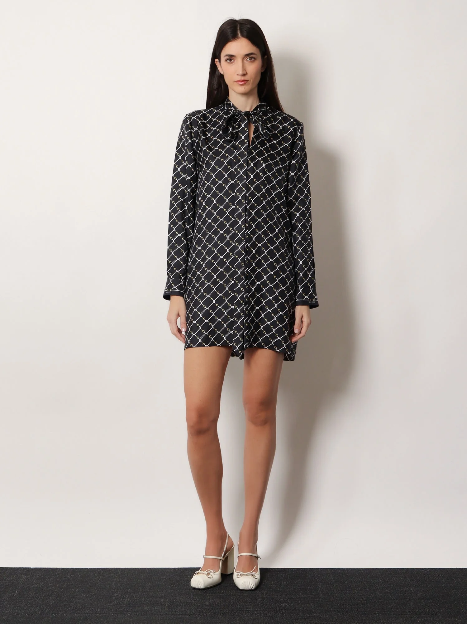 Gucci Short Silk Twill Dress - Image 2