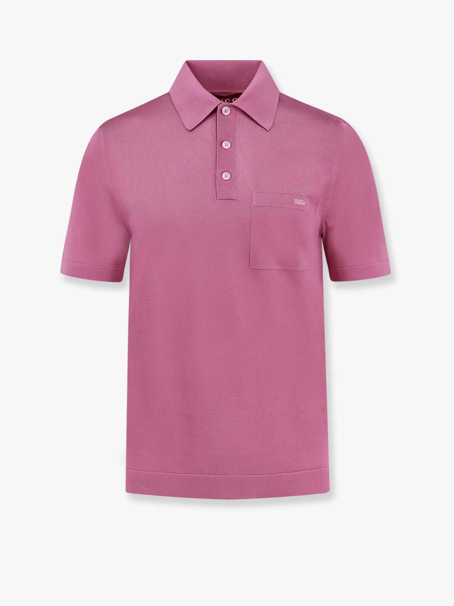 Gucci Silk Polo Shirt With Lateral Intarsia