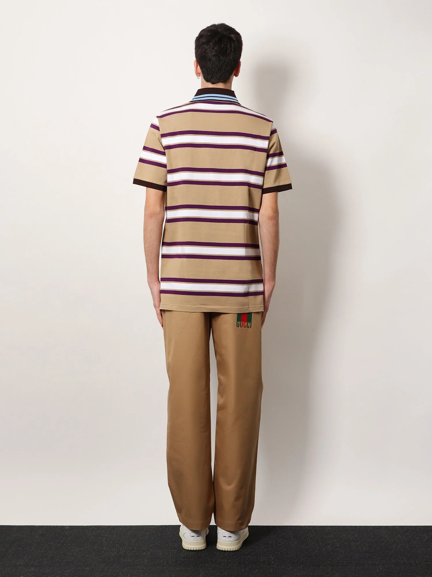 Gucci Striped Cotton Polo Shirt - Image 3