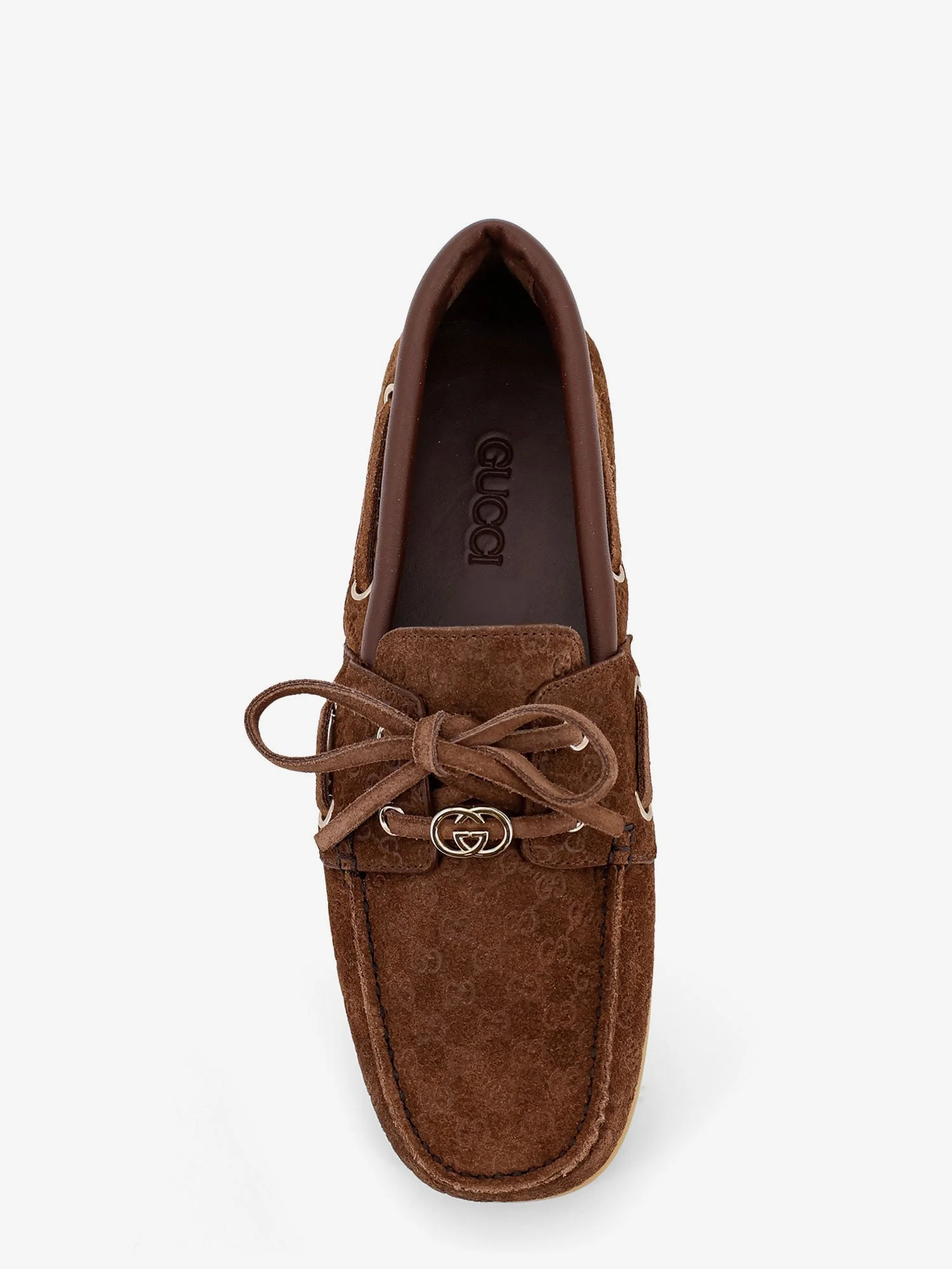 Gucci Suede Loafers With All-Over Gg Logo - Image 5