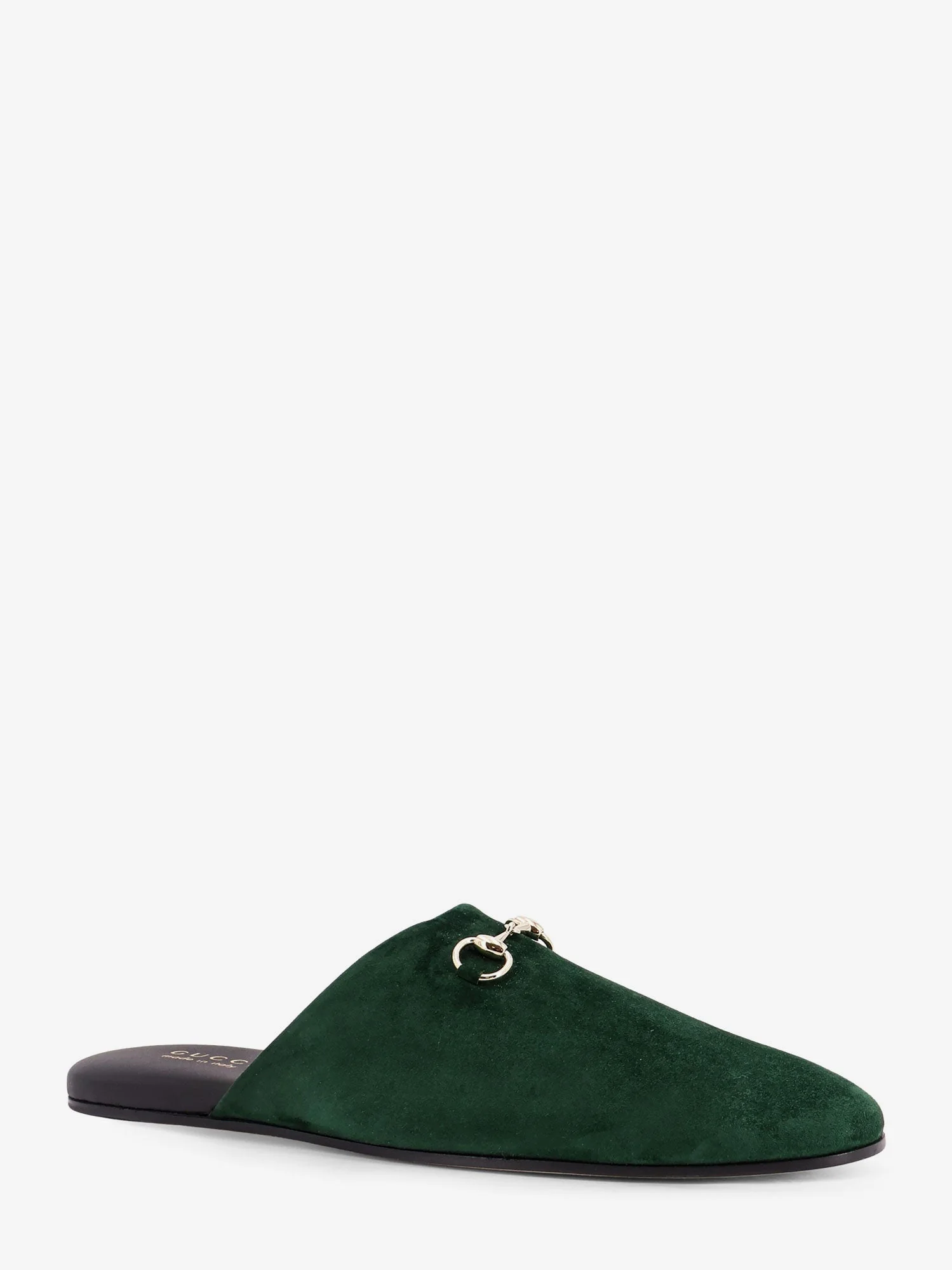 Gucci Suede Sabot With Horsebit - Image 3