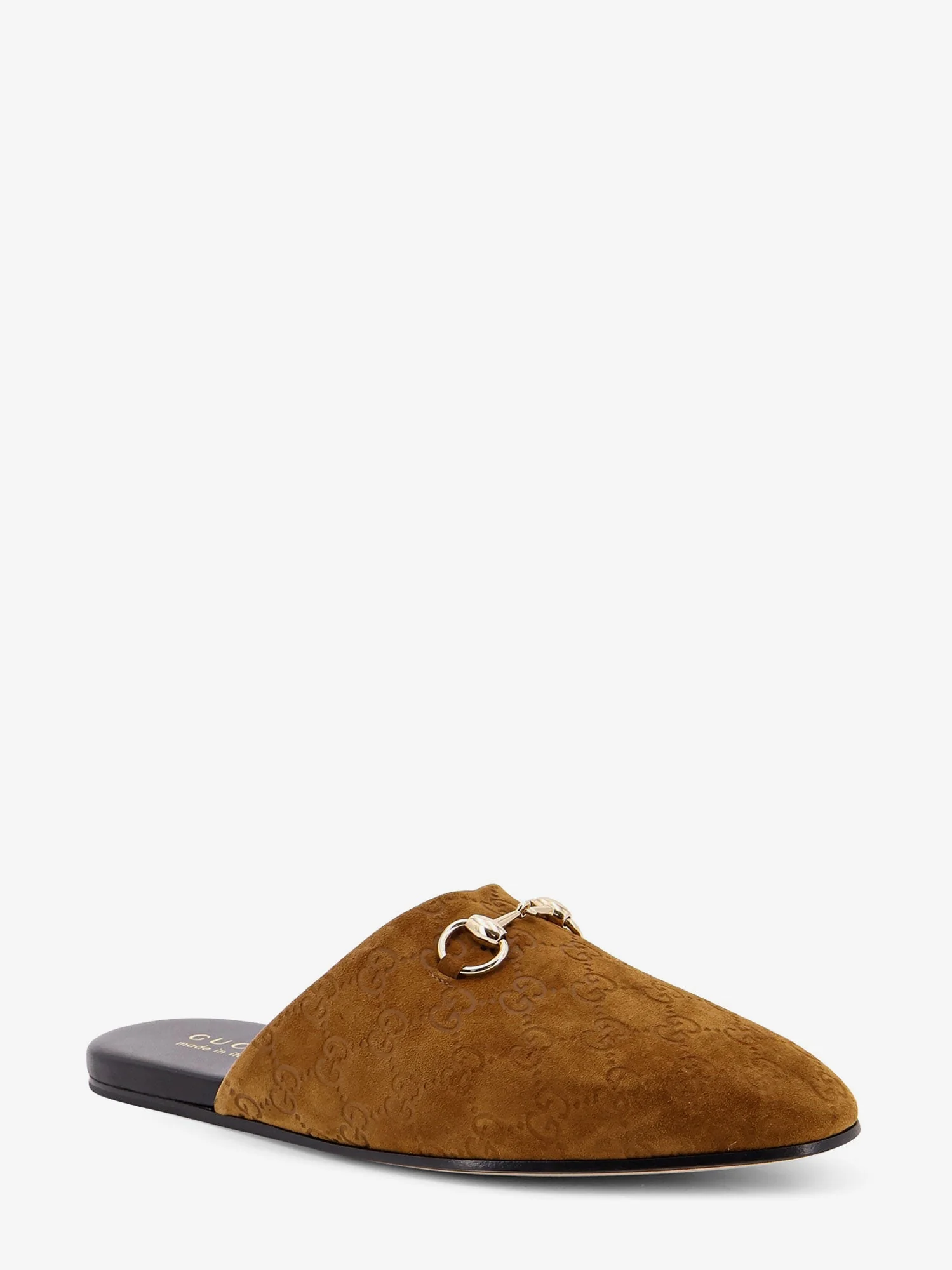 Gucci Suede Sabot With Horsebit Detail - Image 2