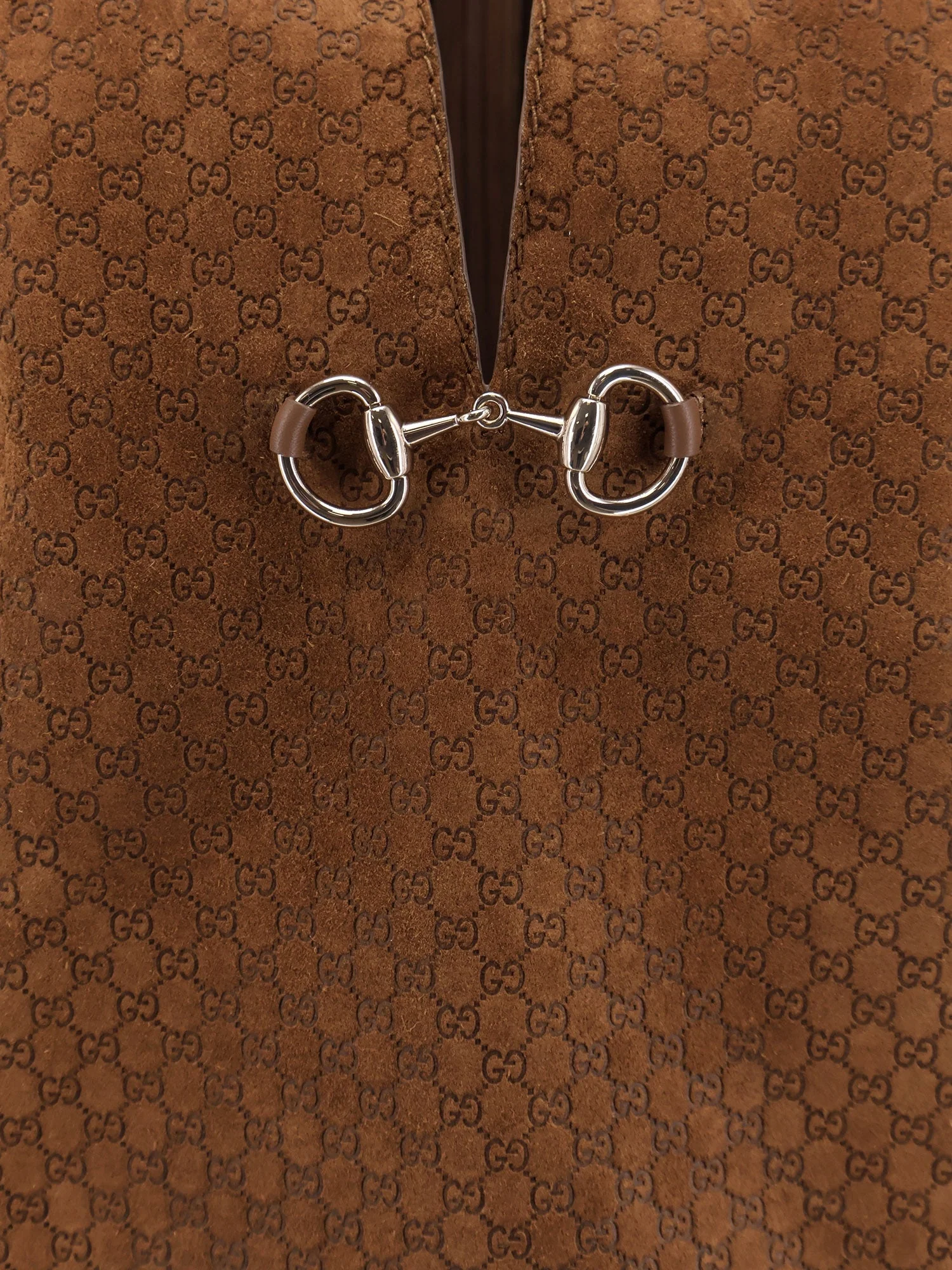 Gucci Suede Short Dress With All-Over Gg Logo - Image 5