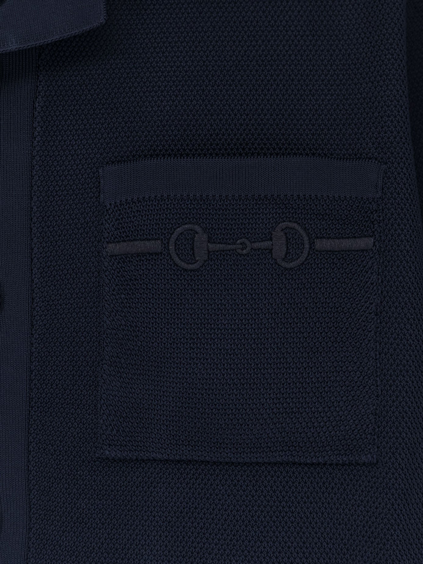 Gucci Viscose Blend Polo Shirt With Front Horsebit Embroidery - Image 8